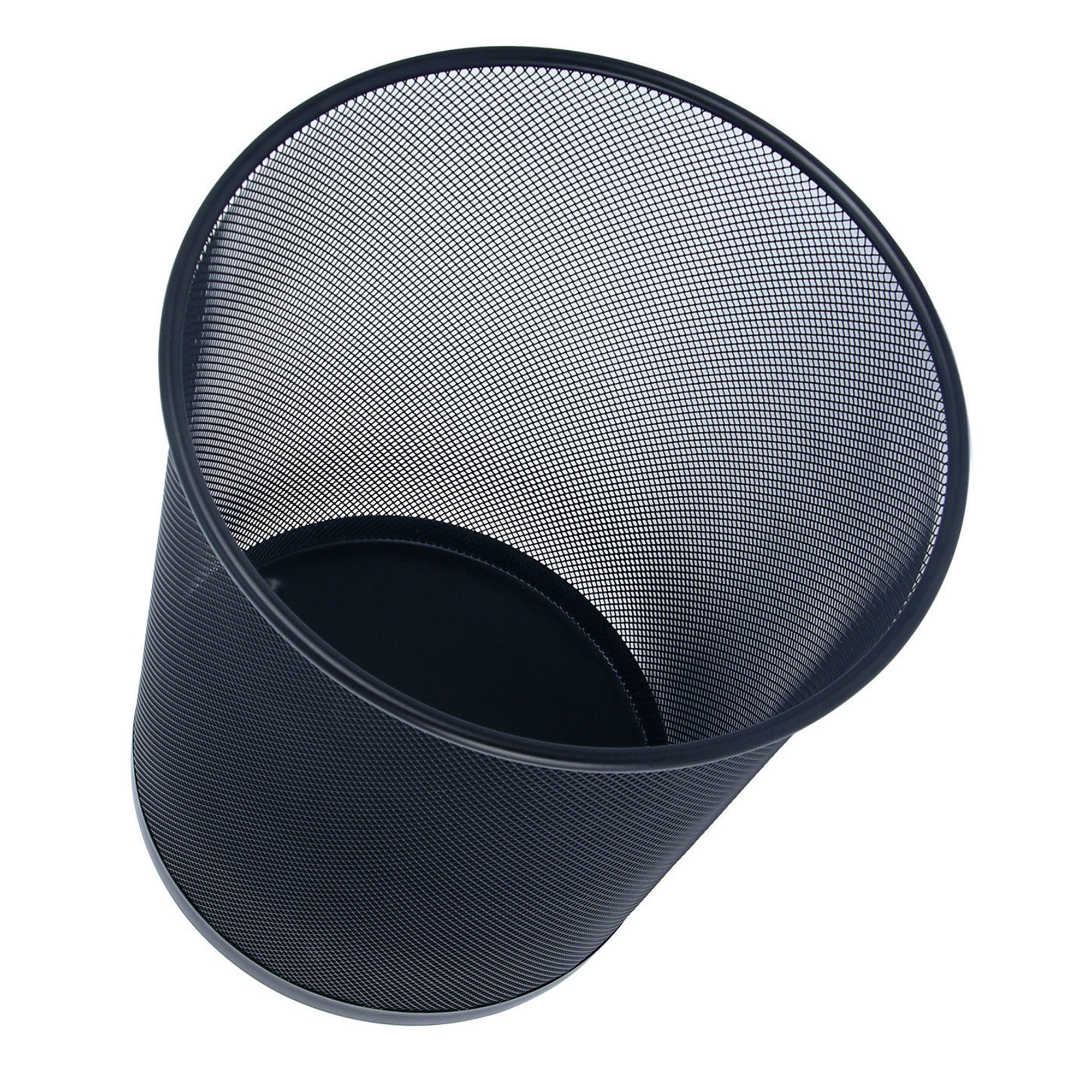 WEDO® Papierkorb OFFICE 29,5 x 35 cm (Ø x H) Metall Farbe: schwarz 1 Sortierfach