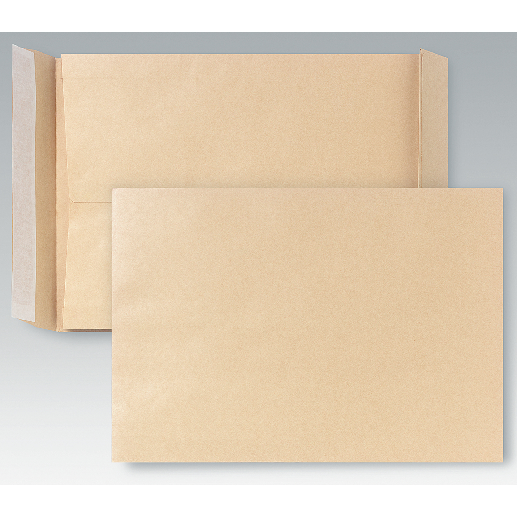 POSTHORN Faltentasche DIN C4 229 x 324 mm (B x H) ohne Fenster 120g/m² mit Haftklebung Papier braun 10 St./Pack.