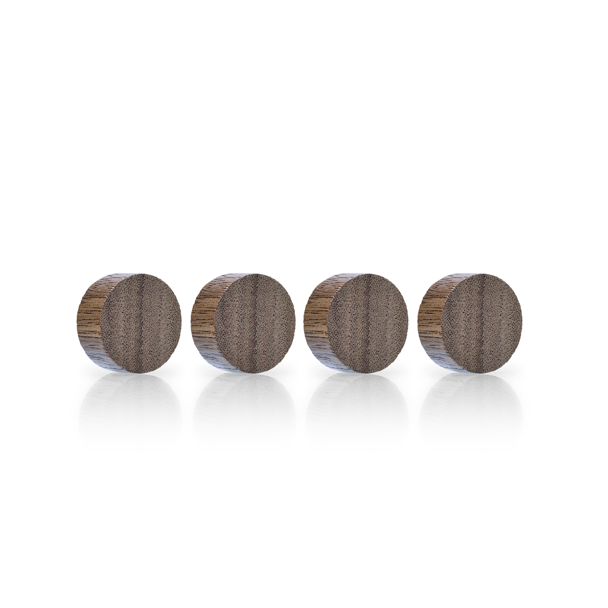 magnetoplan® Magnet Design Wood Series 30mm 4kg Walnußholz dunkelbraun 4 St./Pack.