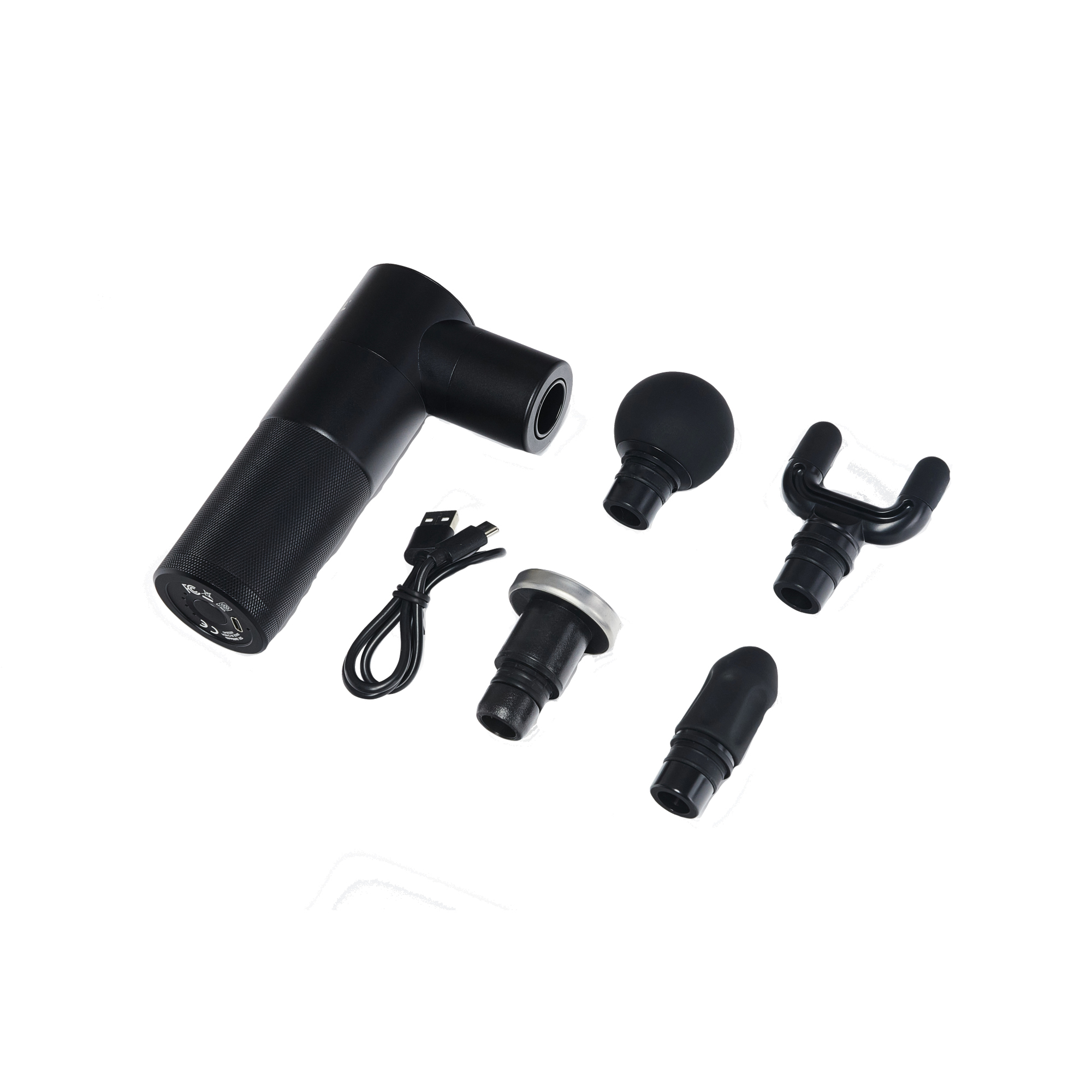 BLACKROLL Massagegerät FASCIA GUN Pistole 4 Schaltstufen Akku Pistole: Aluminium, Massageköpfe: Silikon/ABS Kunststoff/Edelstahl