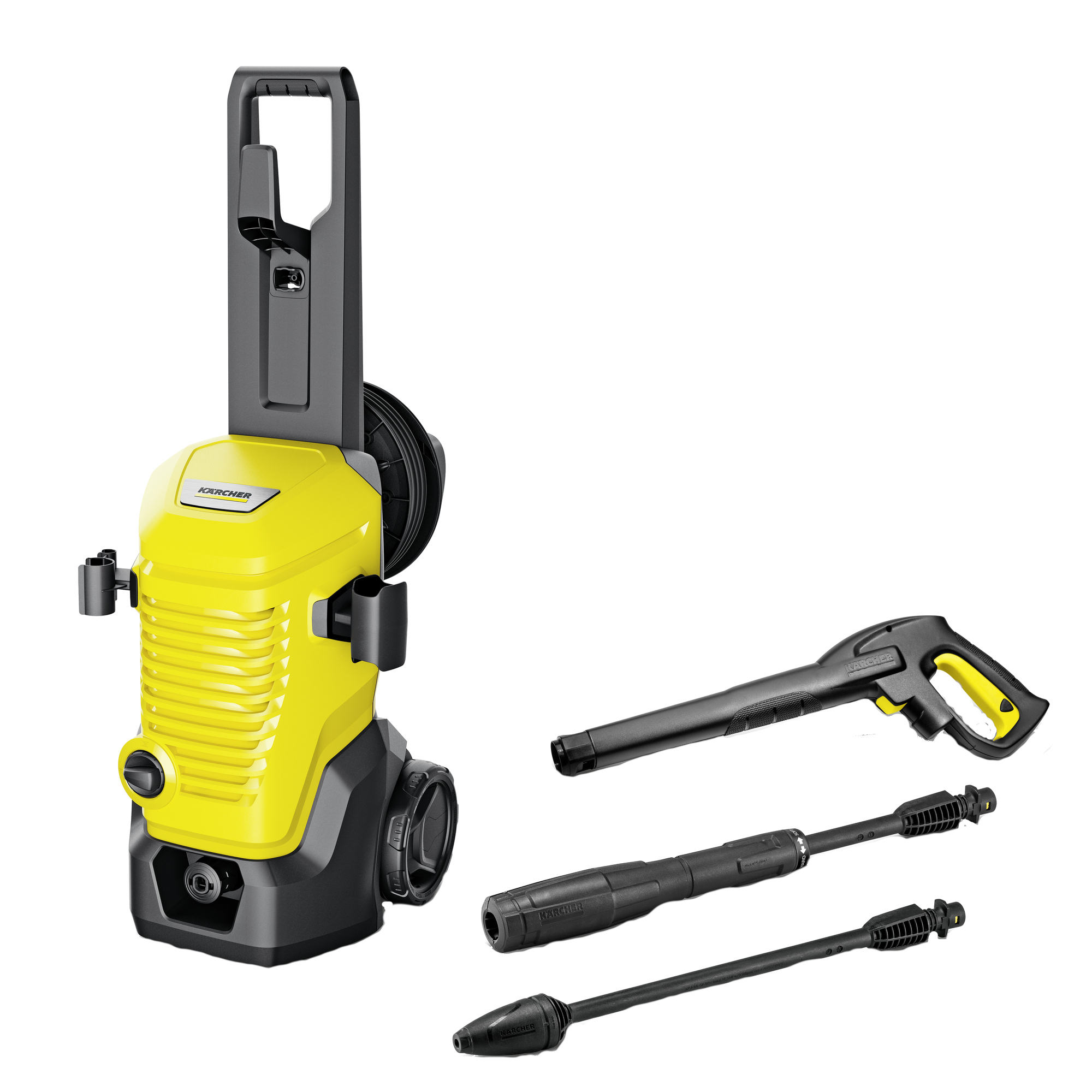 Kärcher Hochdruckreiniger K 4 WCM Premium 38,9 x 90,1 x 36,9 cm (B x H x T) 130bar inkl. Hochdruckpistole G 180 Q, Vario Power Jet, Dreckfräser, HD-Schlauch (6 m), Adapter Gartenschlauchanschluss A3/4" 12kg
