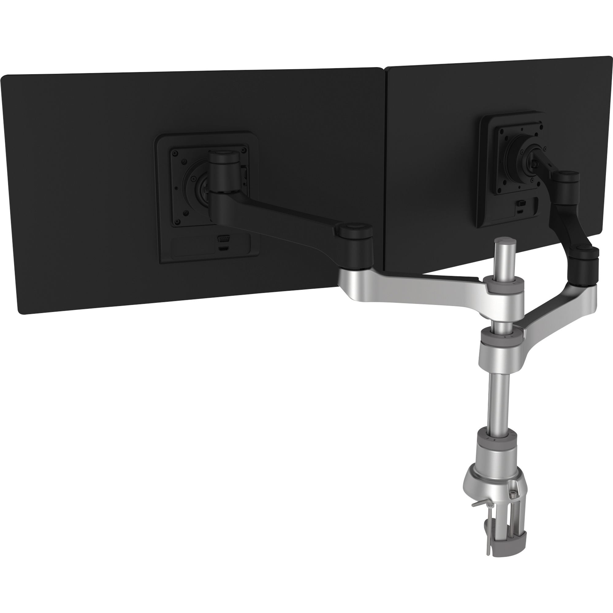 R-Go Tools Monitorschwenkarm ZEPHER C2 2 x 8kg Aluminium schwarz/silber matt