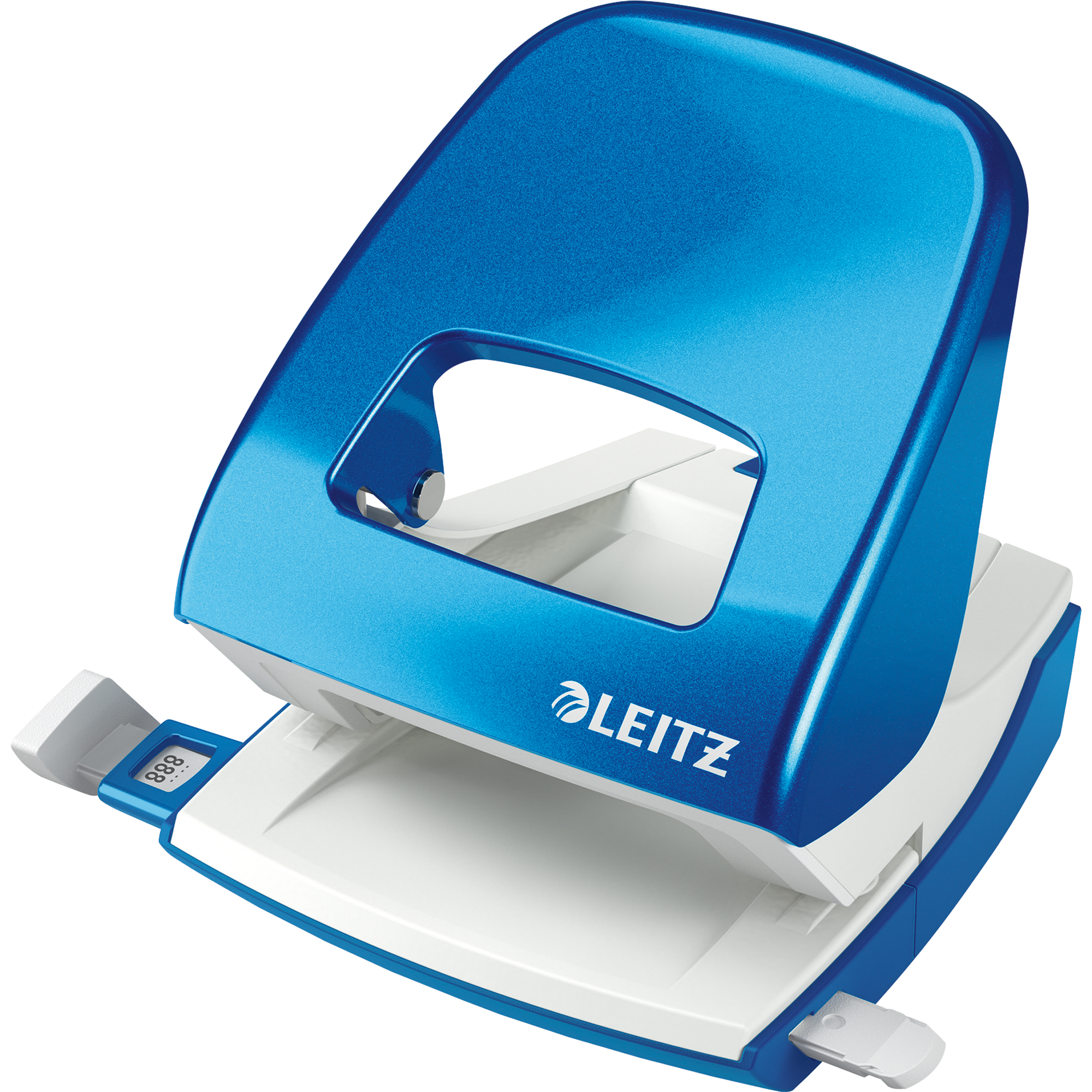 Leitz Locher NeXXt WOW 5008 8cm 30 Bl. (80 g/m²) mit Anschlagschiene blau