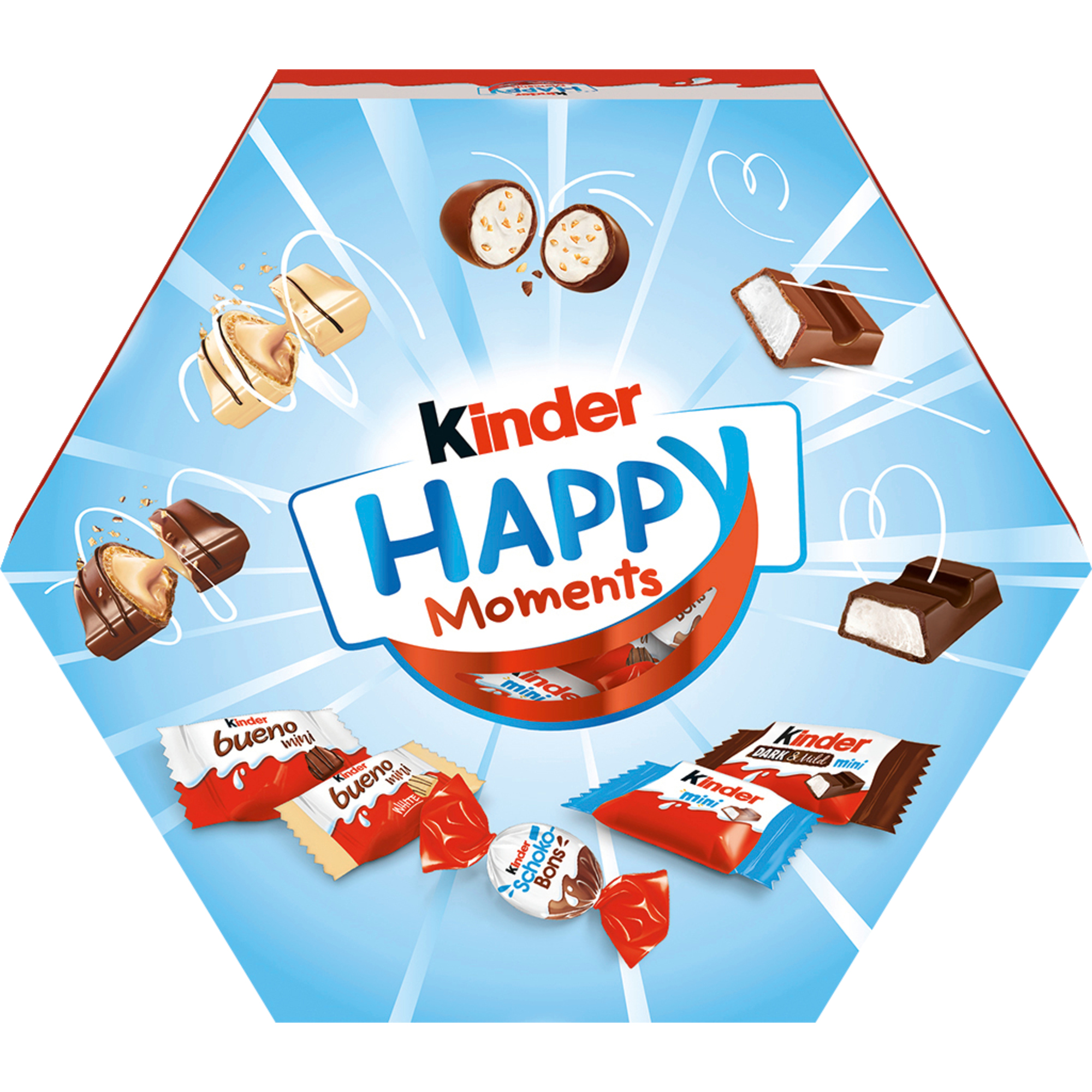 Kinder Schokolade Happy Moments 161 g/Pack.