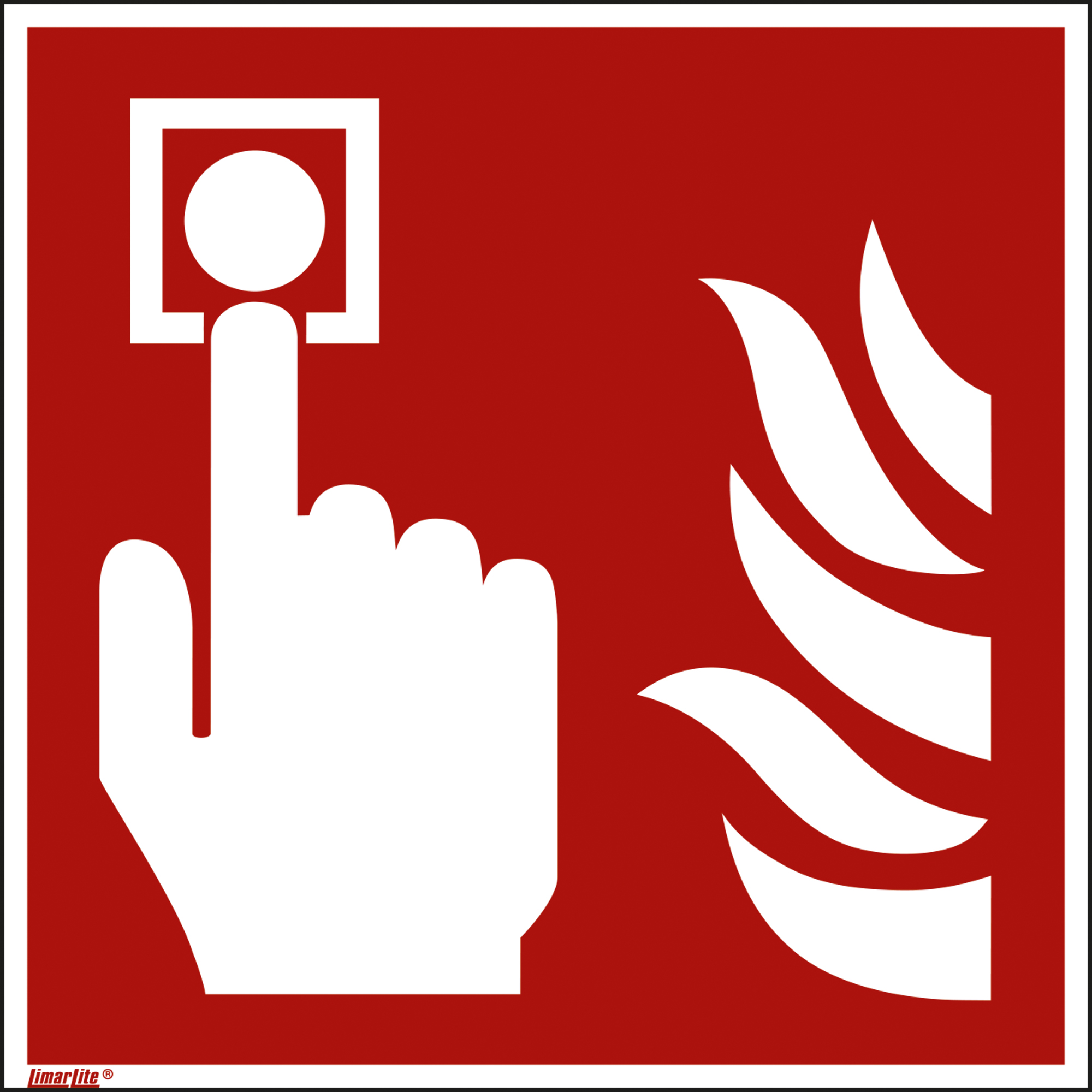 Hinweisschild 20 x 20 cm (B x H) F005 Brandmelder Hart-PVC