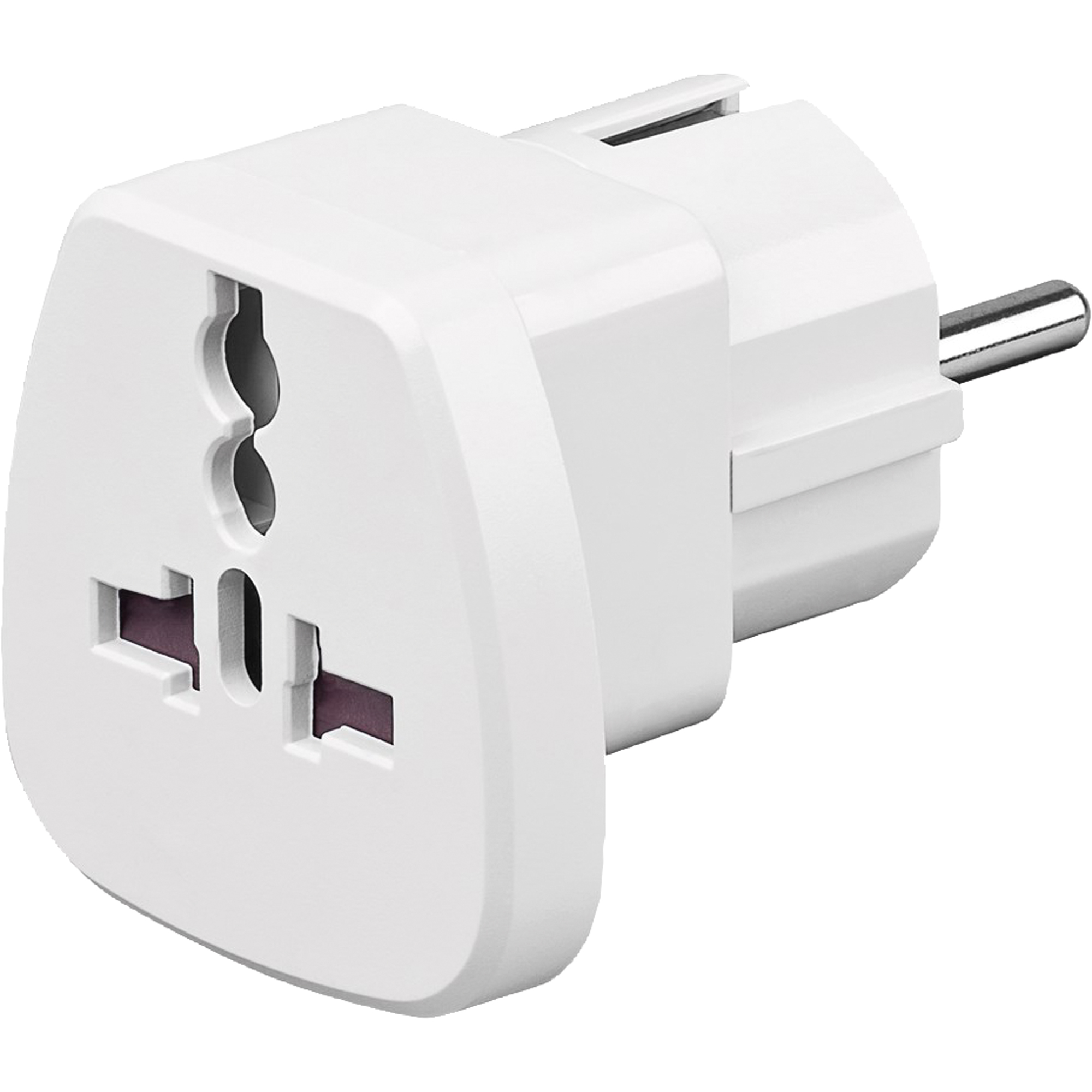 Goobay® Reisestecker 51 x 51 x 65 mm (B x H x T) ohne Amerika-Stecker ohne Commonwealth-Stecker ohne Südeuropa-Stecker Kunststoff