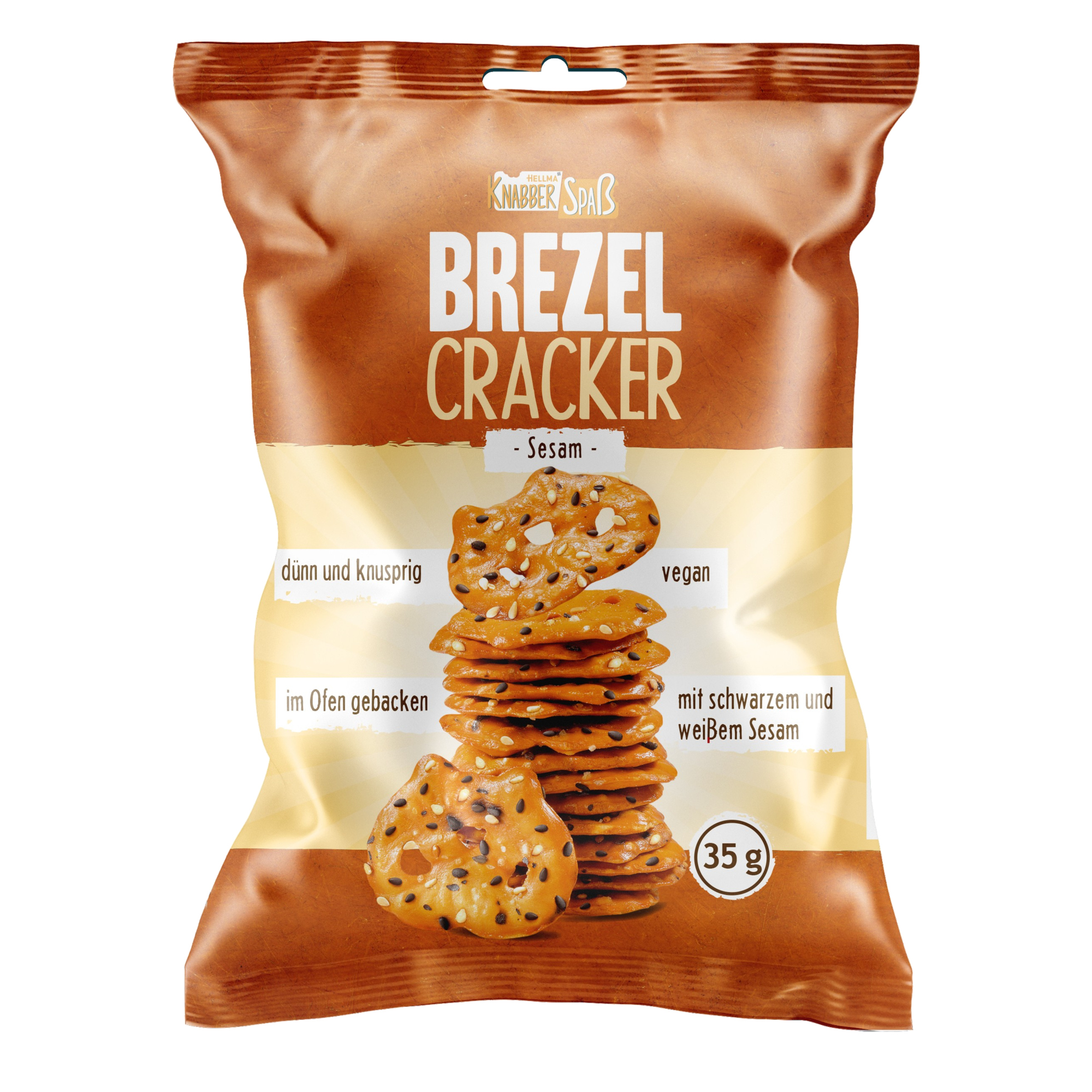 Gebäck Brezel Cracker Sesam 28 x 35 g/Pack.