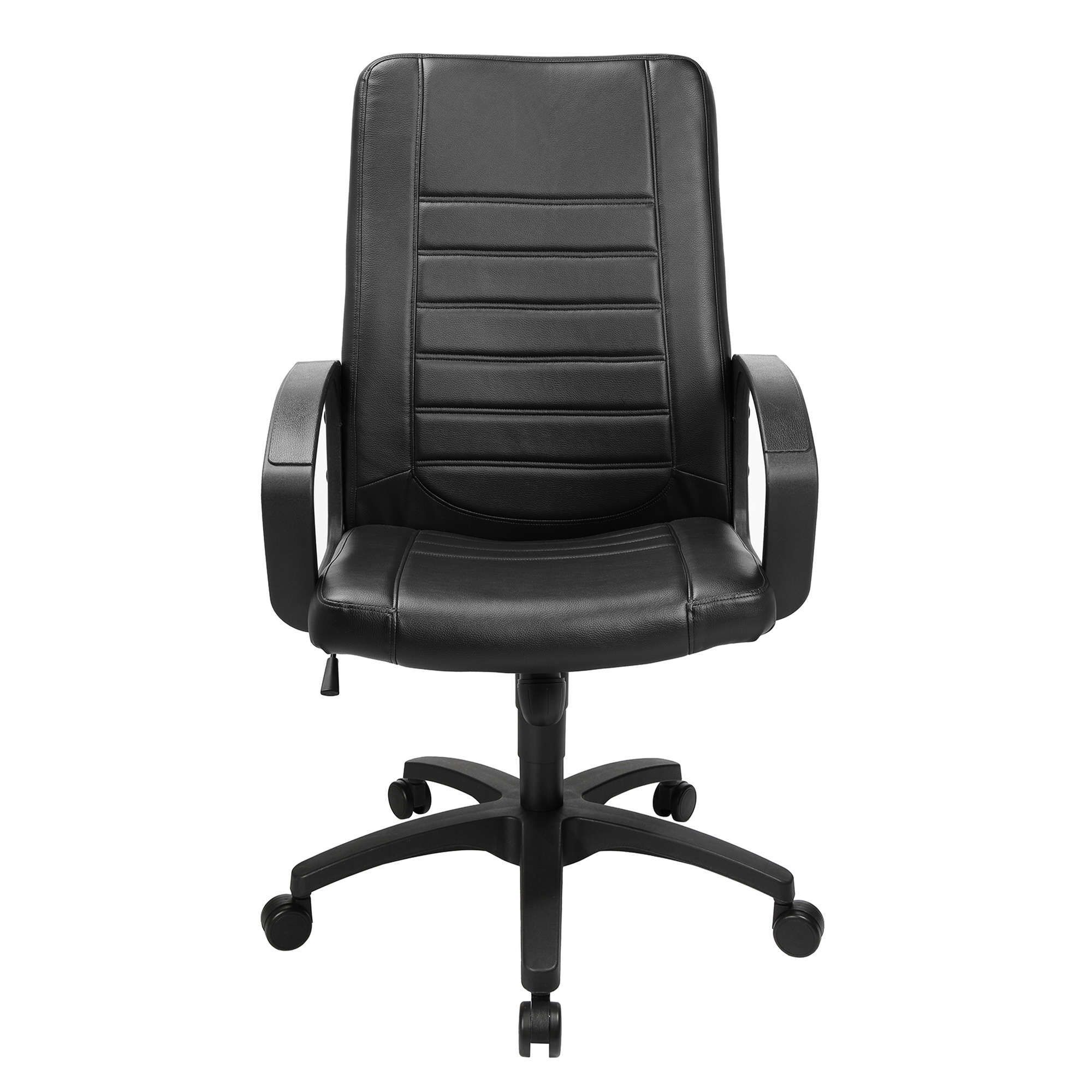 TOPSTAR Chefsessel Premium Point 100 43-53cm Wippmechanik mit Armlehnen Rolle hart gebremst (für Teppichboden) Polyamid schwarz