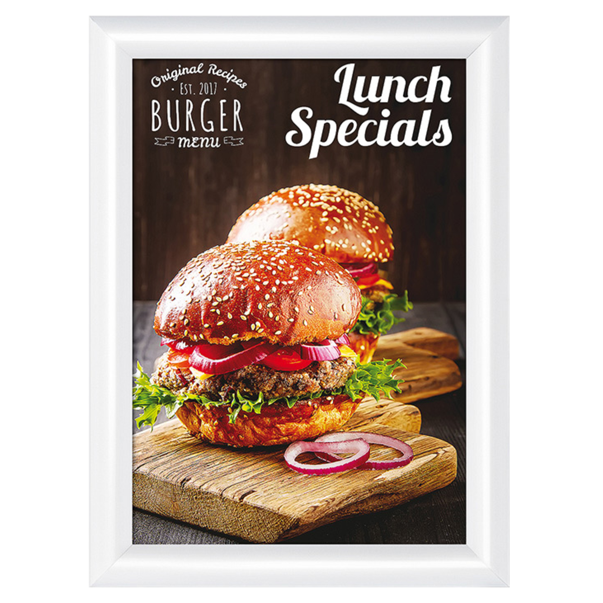 Showdown® Displays Bilderwechselrahmen Standard 24,1 x 32,8 x 1,1 cm (B x H x T) DIN A4 Aluminium weiß