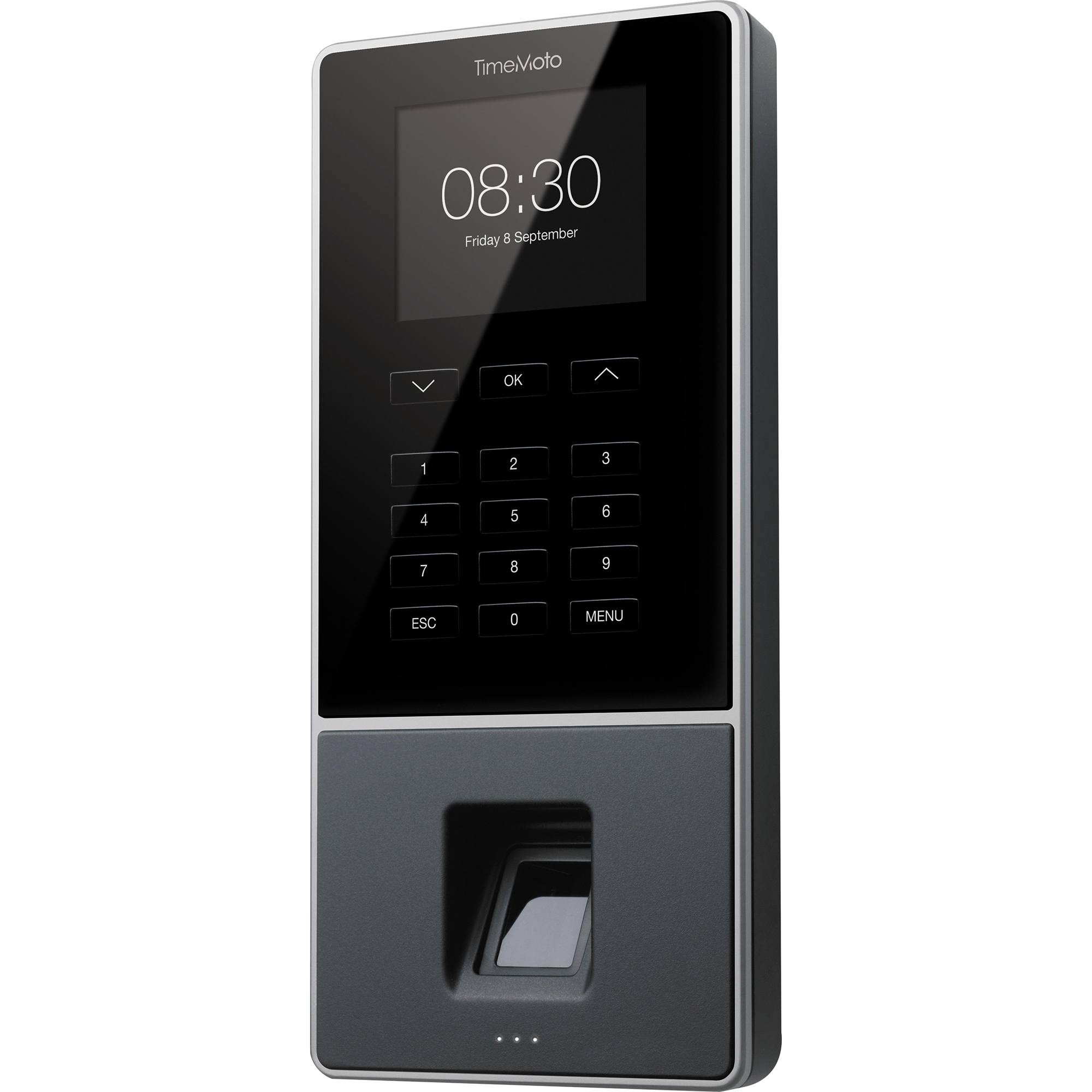 TIMEMOTO Zeiterfassungssystem TM-626 9,95 x 21,5 x 4,43 cm (B x H x T) RFID-Sensor, Fingerabdrucksensor Windows® universell LAN, WiFi, USB-Host