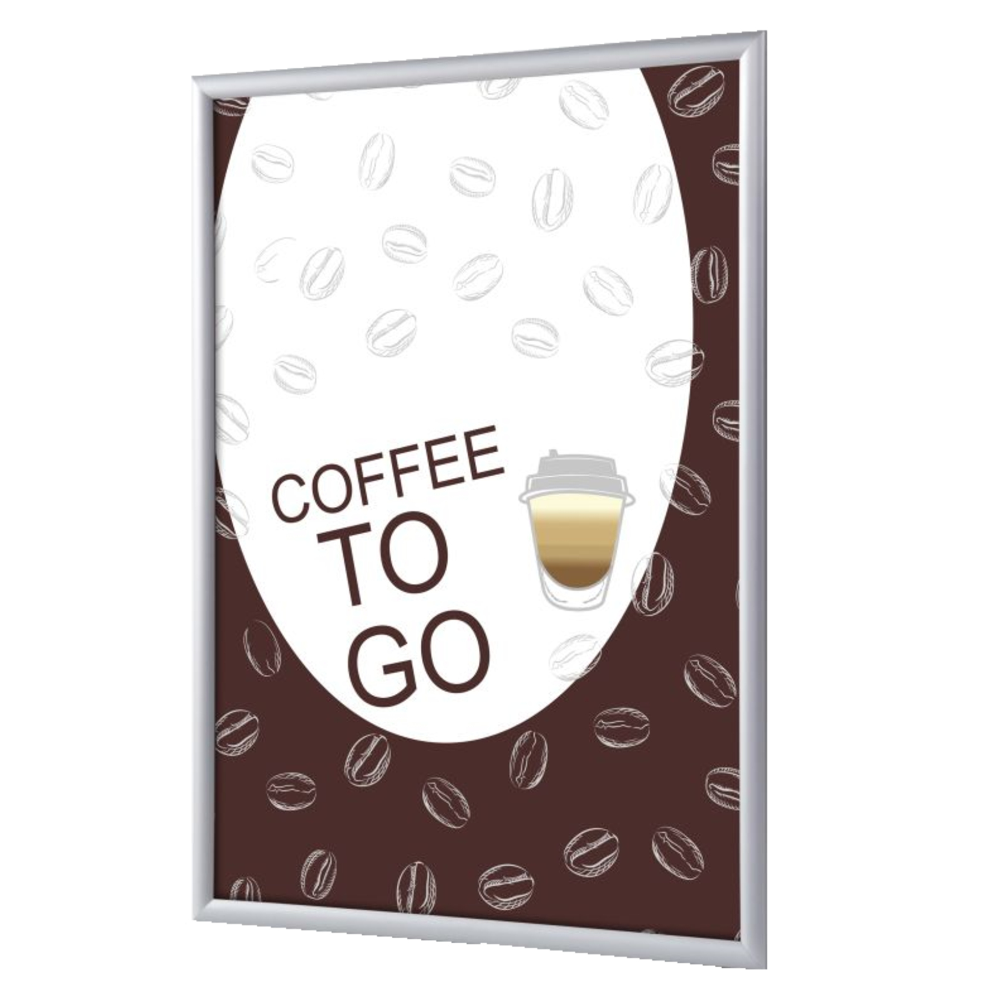 Showdown® Displays Bilderwechselrahmen 62,5 x 87,2 x 1,1 cm (B x H x T) DIN A1 Aluminium, eloxiert grau
