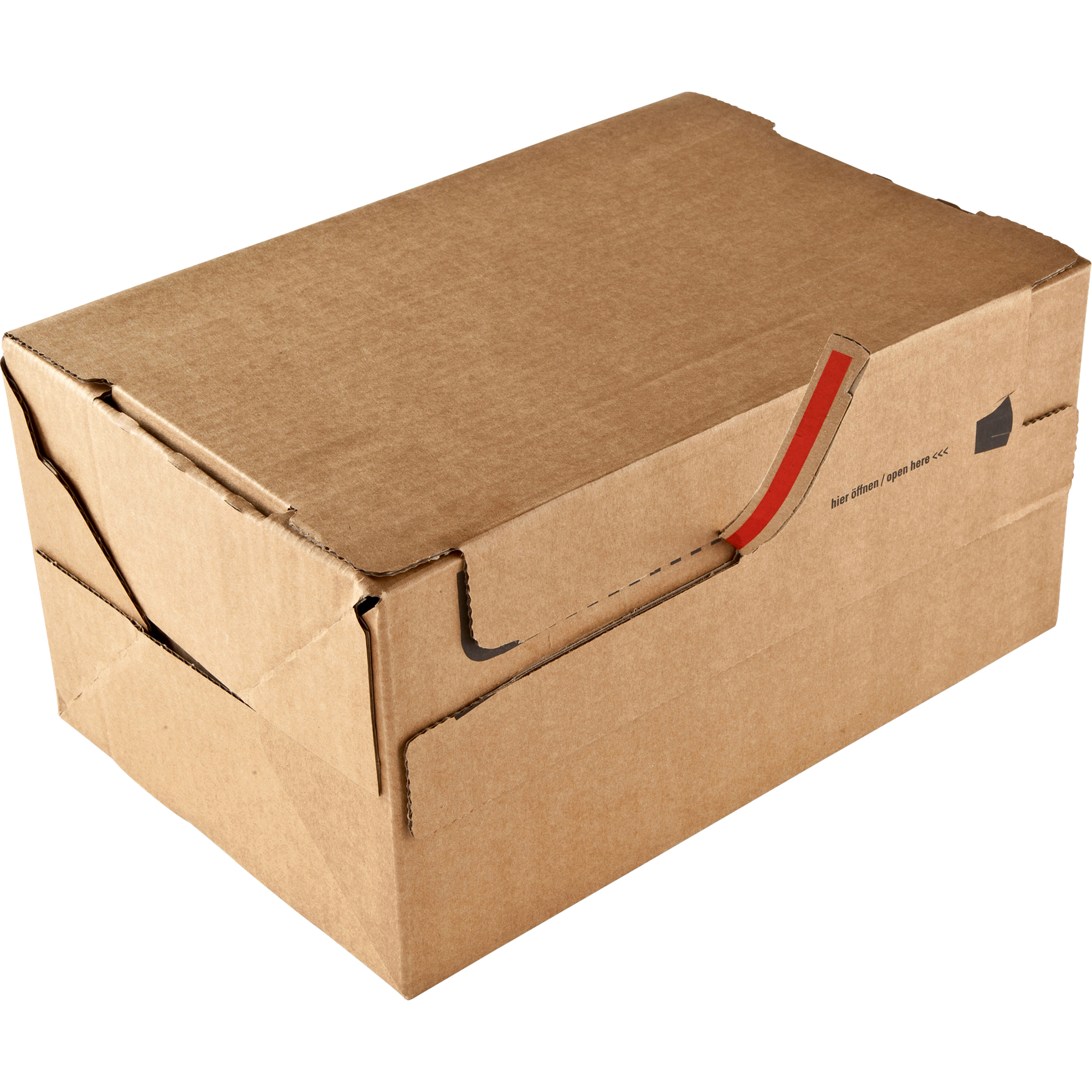 ColomPac® Versandkarton Return® Box M Innenmaße: 28,2 x 14 x 19,1 cm (B x H x T) Außenmaße: 30 x 15 x 20 cm (B x H x T) Kraftliner Wellpappe braun