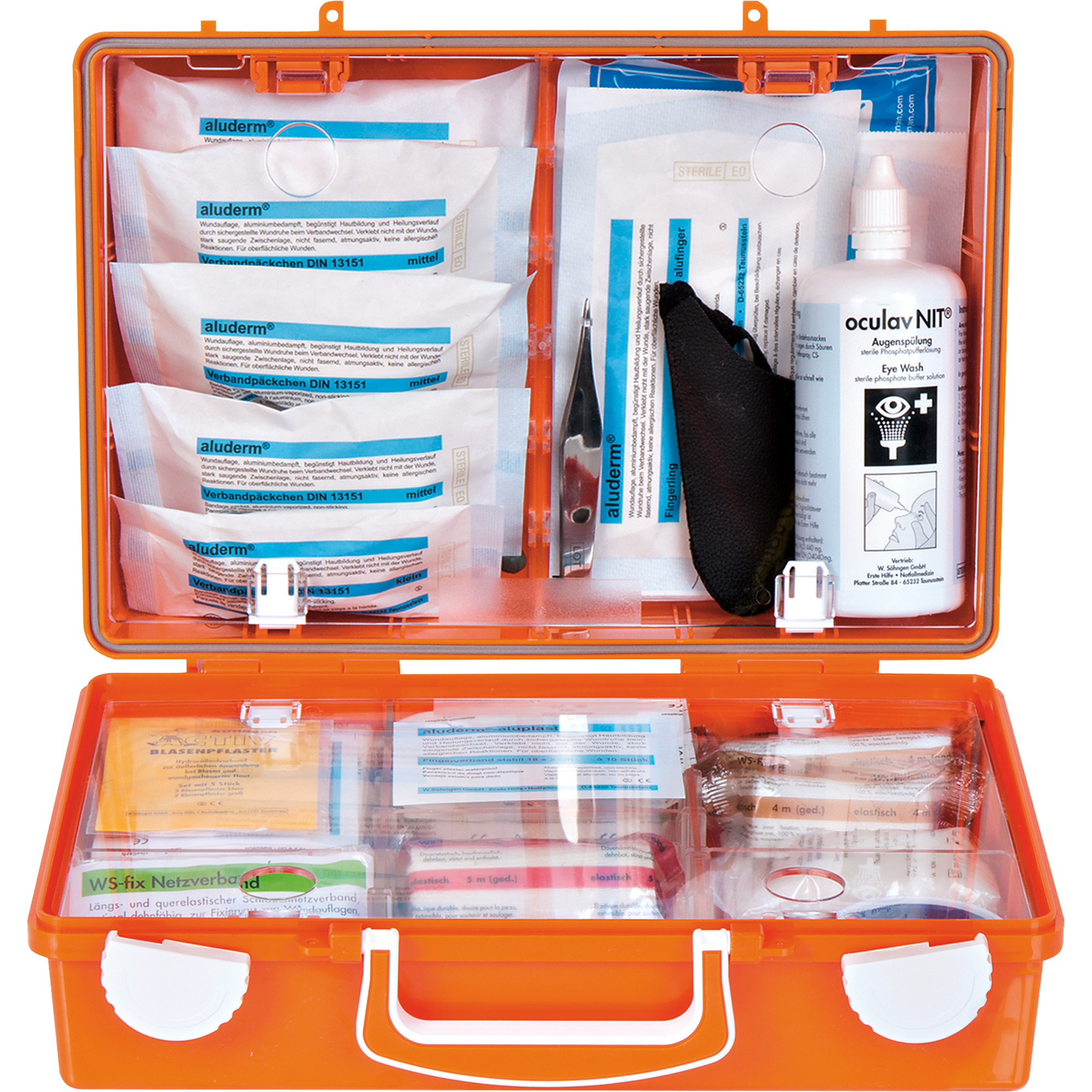 SÖHNGEN® Erste Hilfe Koffer DIREKT ca. 31 x 21 x 13 cm (B x H x T) DIN 13157 orange