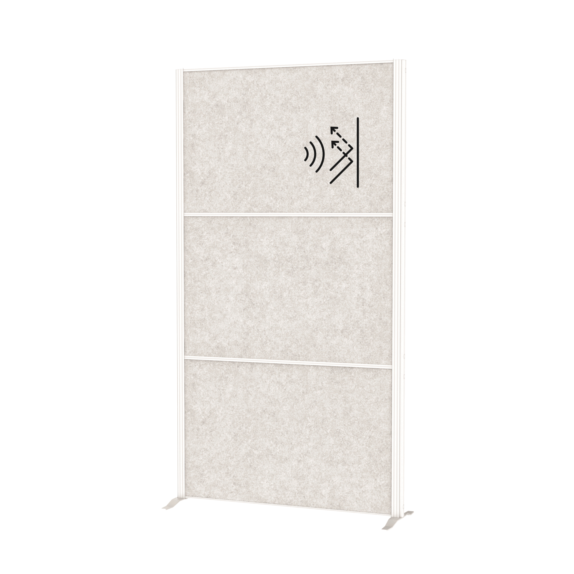 MAUL Stellwand MAULconnecto Uplight 100 x 182 cm (B x H) mit Leuchtmittel Zweibeinstativ 100 % PES-Fasern, 20 % recycelt hellgrau