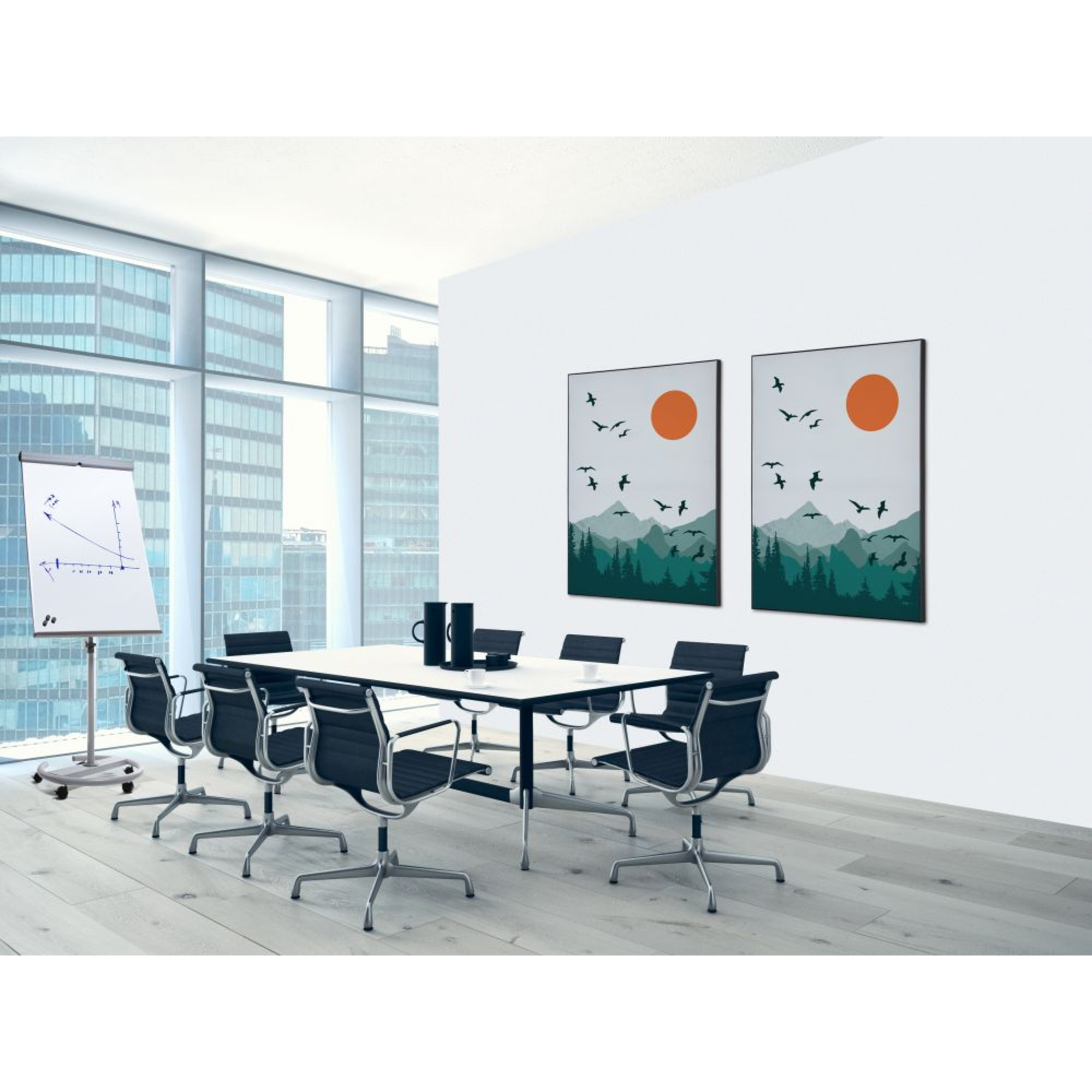 Showdown® Displays Dekobild Sonne und Vögel 40 x 40 cm (B x H) Holz