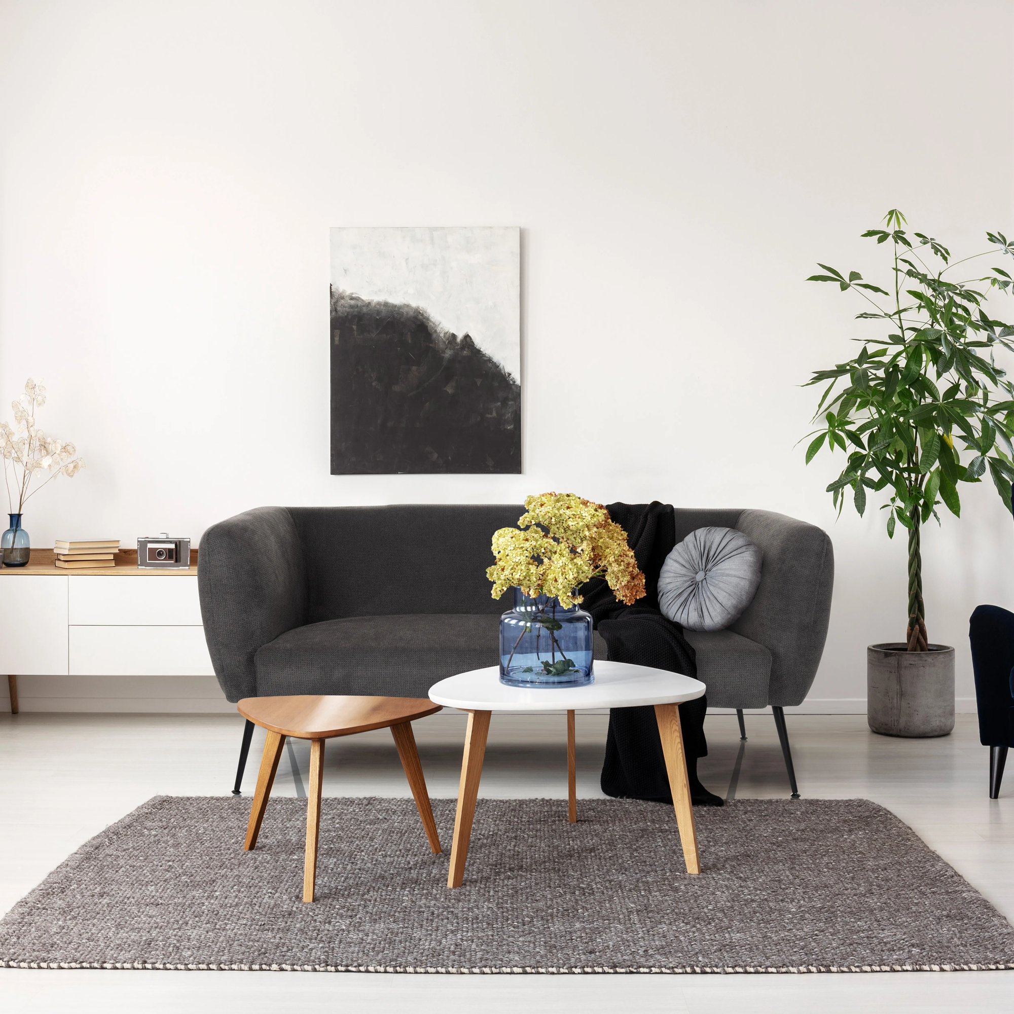 hjh OFFICE Sofa HAYRIVER 140 x 71 x 73 cm (B x H x T) 100 % Polyester grau
