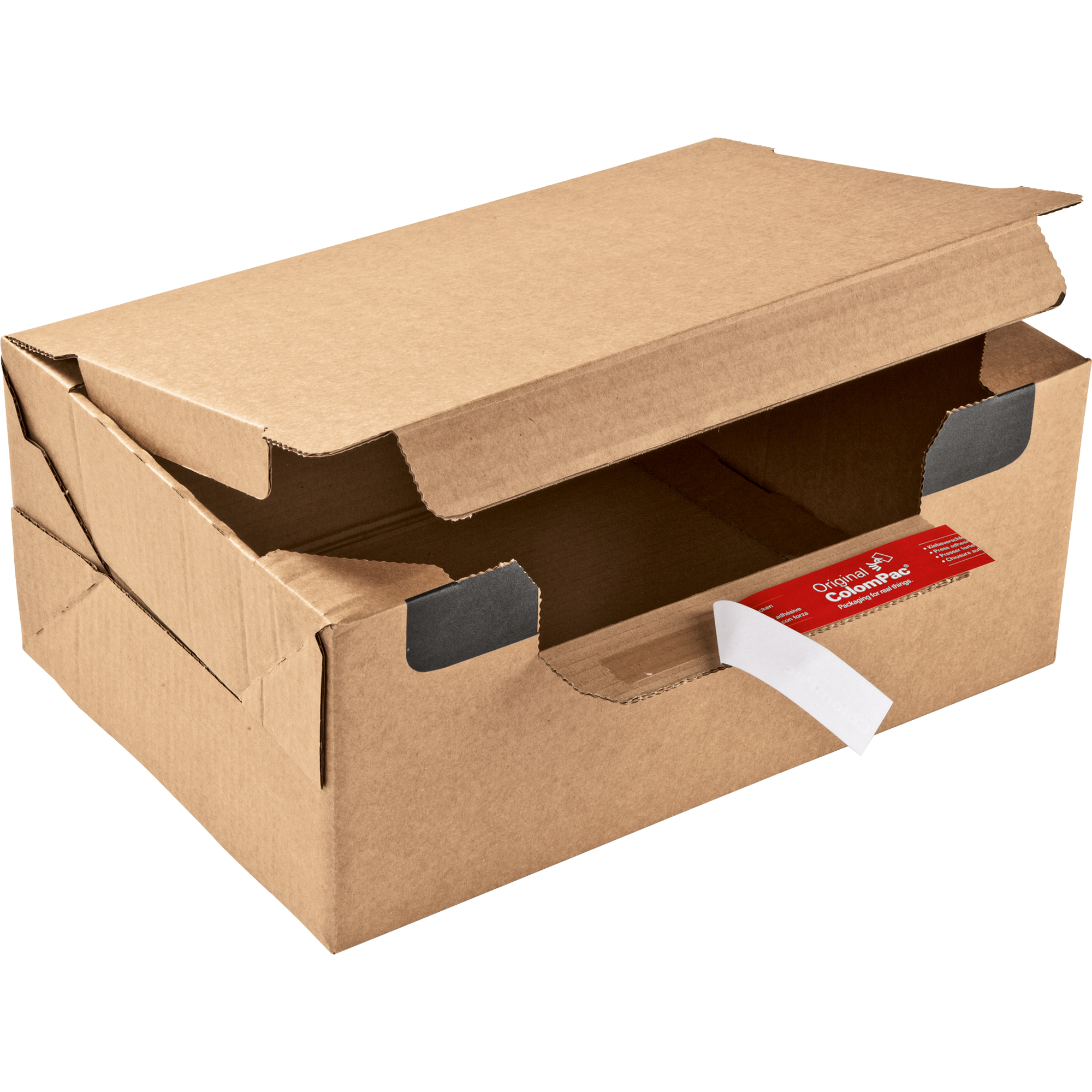 ColomPac® Versandkarton Return® Box M Innenmaße: 28,2 x 14 x 19,1 cm (B x H x T) Außenmaße: 30 x 15 x 20 cm (B x H x T) Kraftliner Wellpappe braun