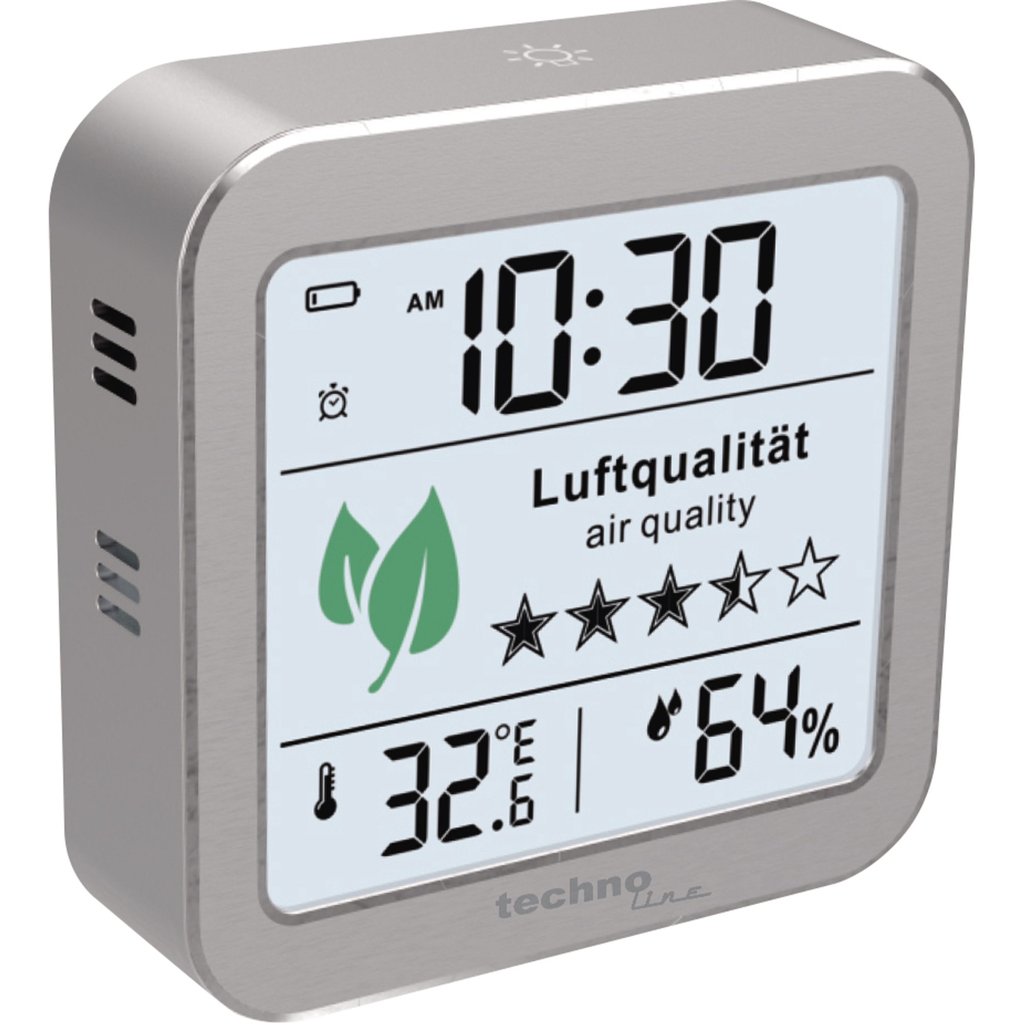 technoline® Luftsensor WL 1020 8,2 x 8,2 x 2,5 cm (B x H x T) Batterie, Netzbetrieb