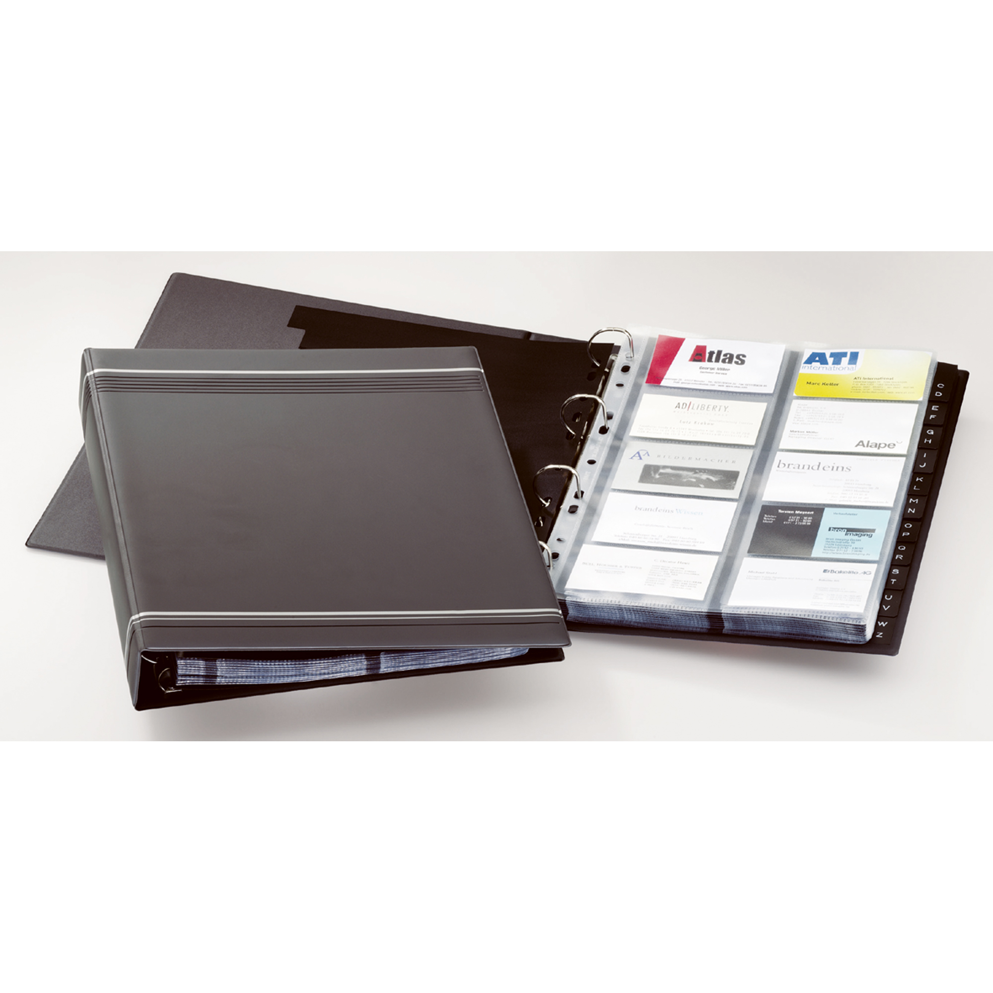 DURABLE Visitenkartenringbuch VISIFIX® 25,5 x 31,5 cm (B x H) A-Z Werkstoff: Graukarton/PVC/Polypropylen anthrazit 20 Hüllen