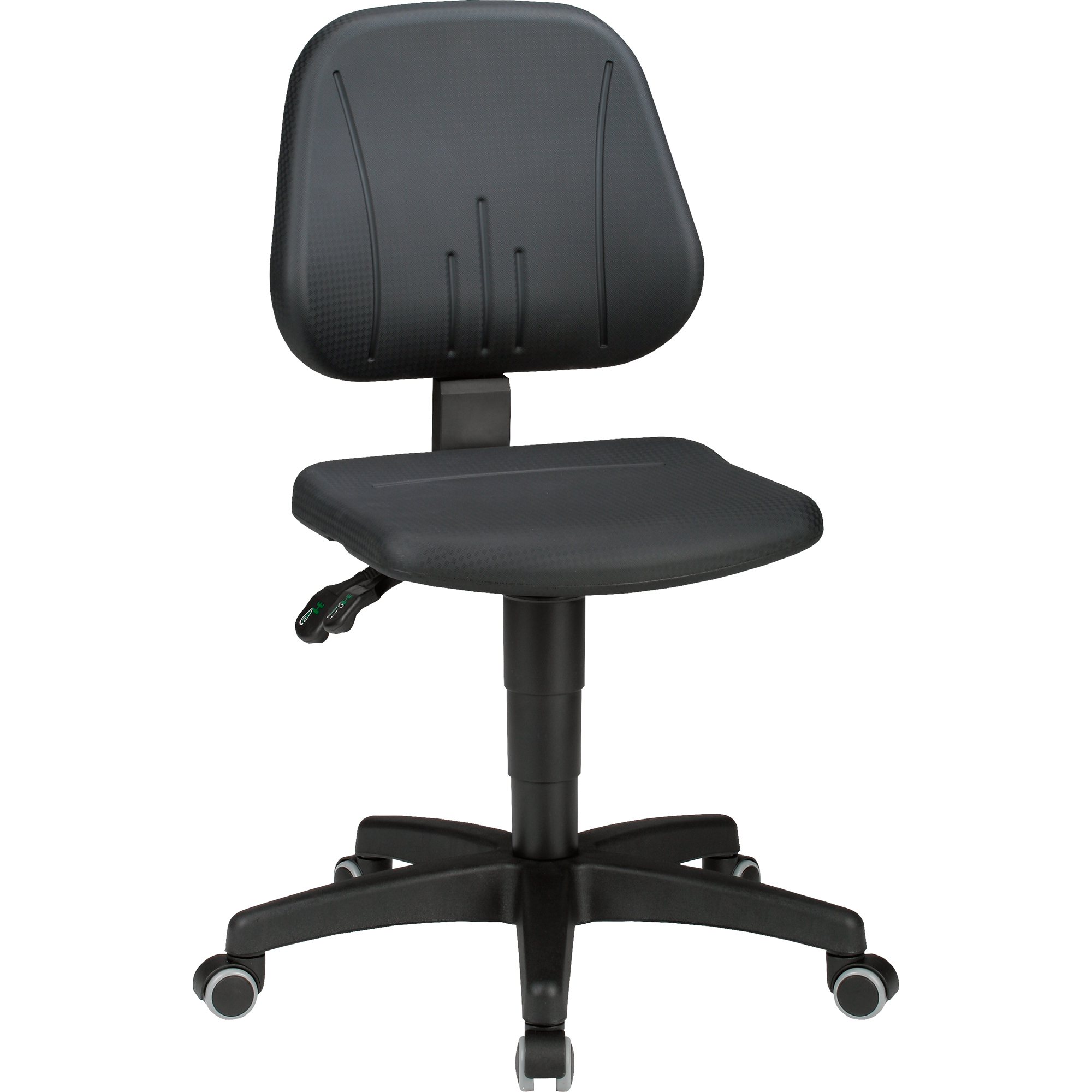 BIMOS Arbeitsdrehstuhl Unitec 2 44-62cm Permanentkontaktmechanik Rolle weich gebremst (für Hartboden) Kunststoff schwarz