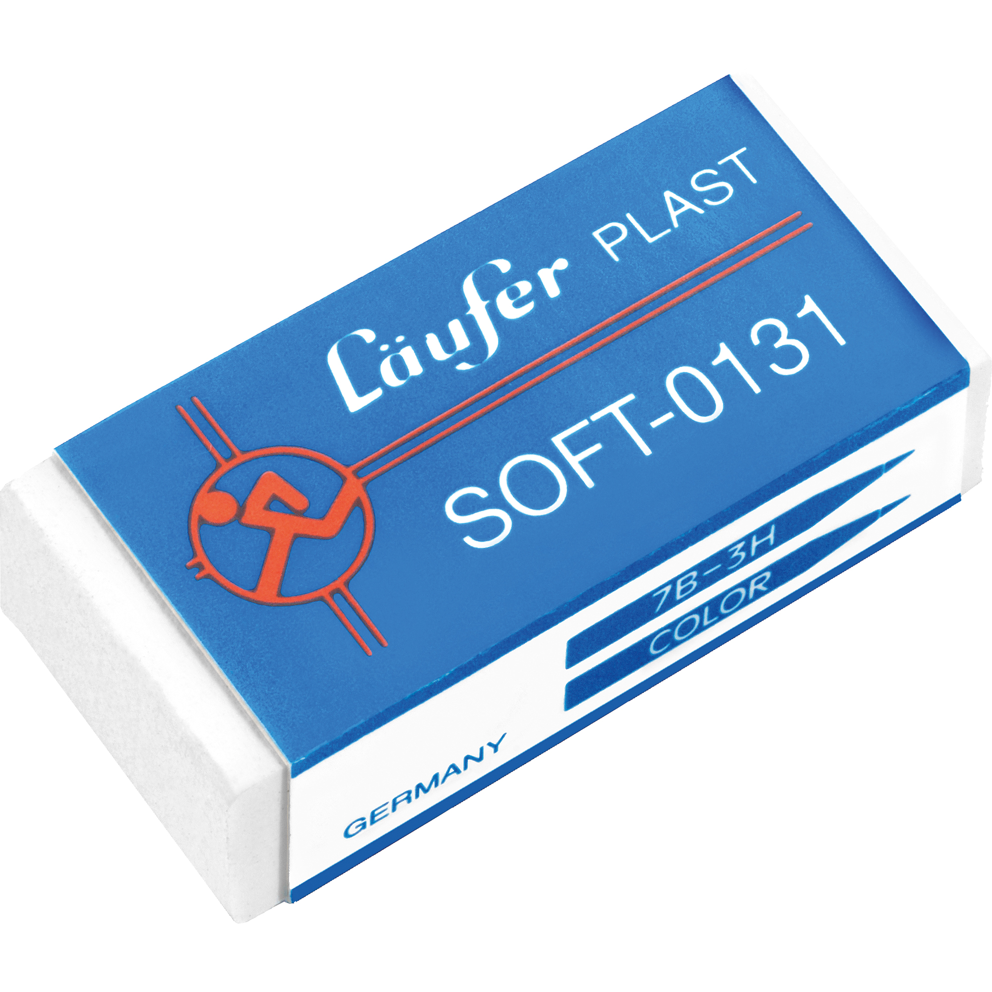 Läufer Radierer Plast Soft Bleistifte, Buntstifte 1,9 x 1,2 x 4,1 cm (B x H x L) Kunststoff weiß