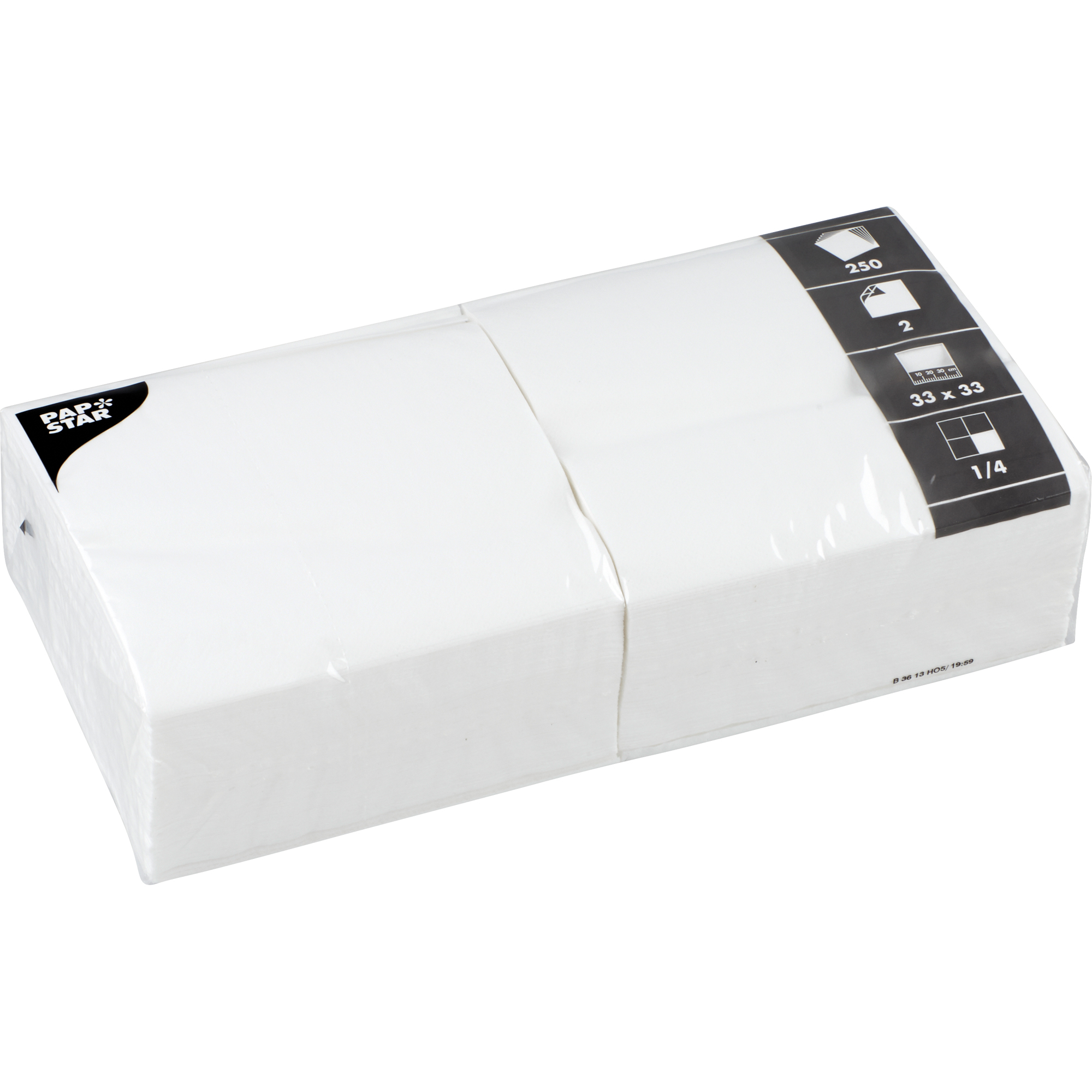 PAPSTAR Servietten 33 x 33 cm (B x L) weiß 250 St./Pack.