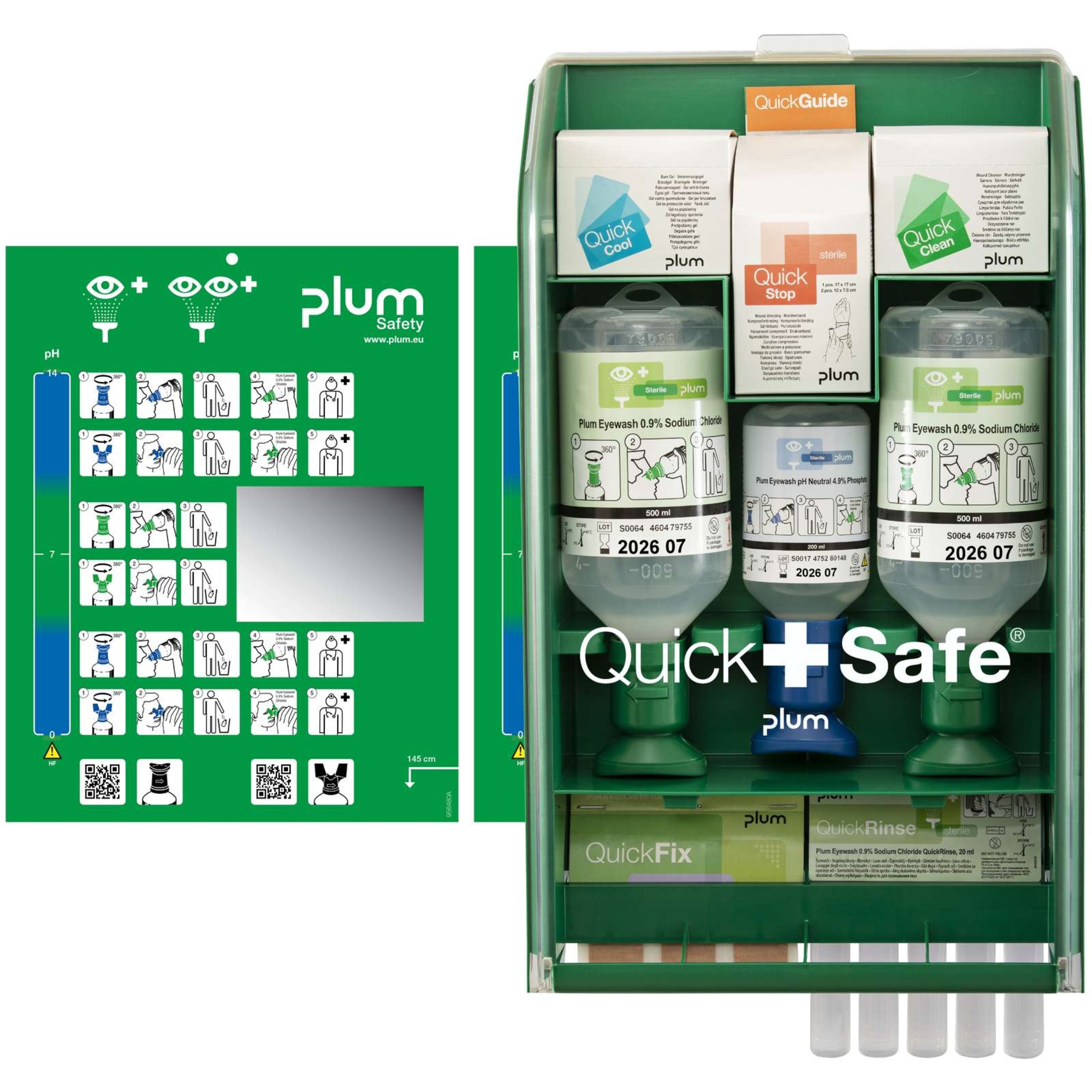 PLUM Erste Hilfe Station QuickSafe® Complete 43 x 25,3 x 9,2 cm (B x H x T) Kunststoff grün