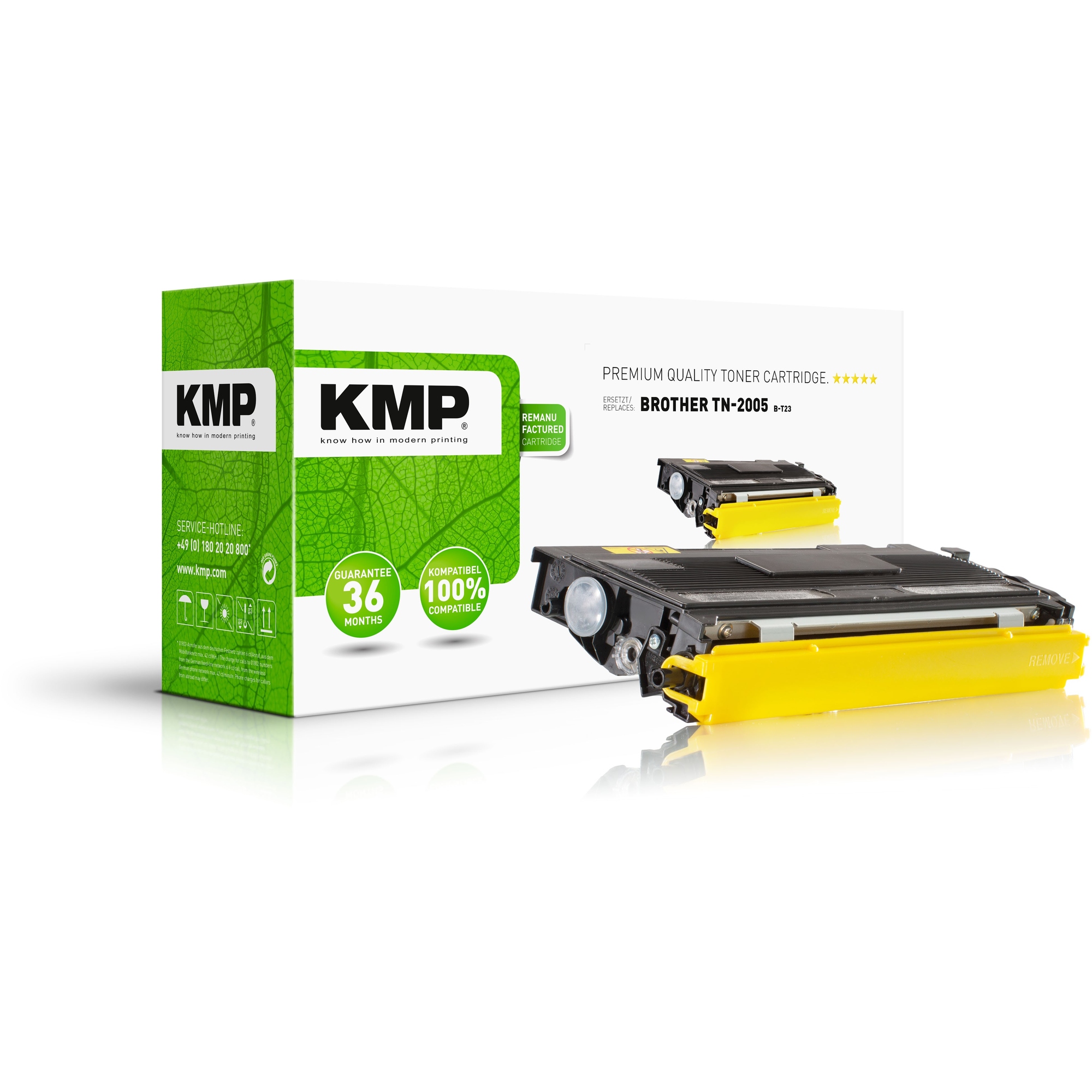 KMP Toner kein Originalzubehör Kompatibel mit: Brother TN-2005 B-T23 ca. 1.500 Seiten schwarz
