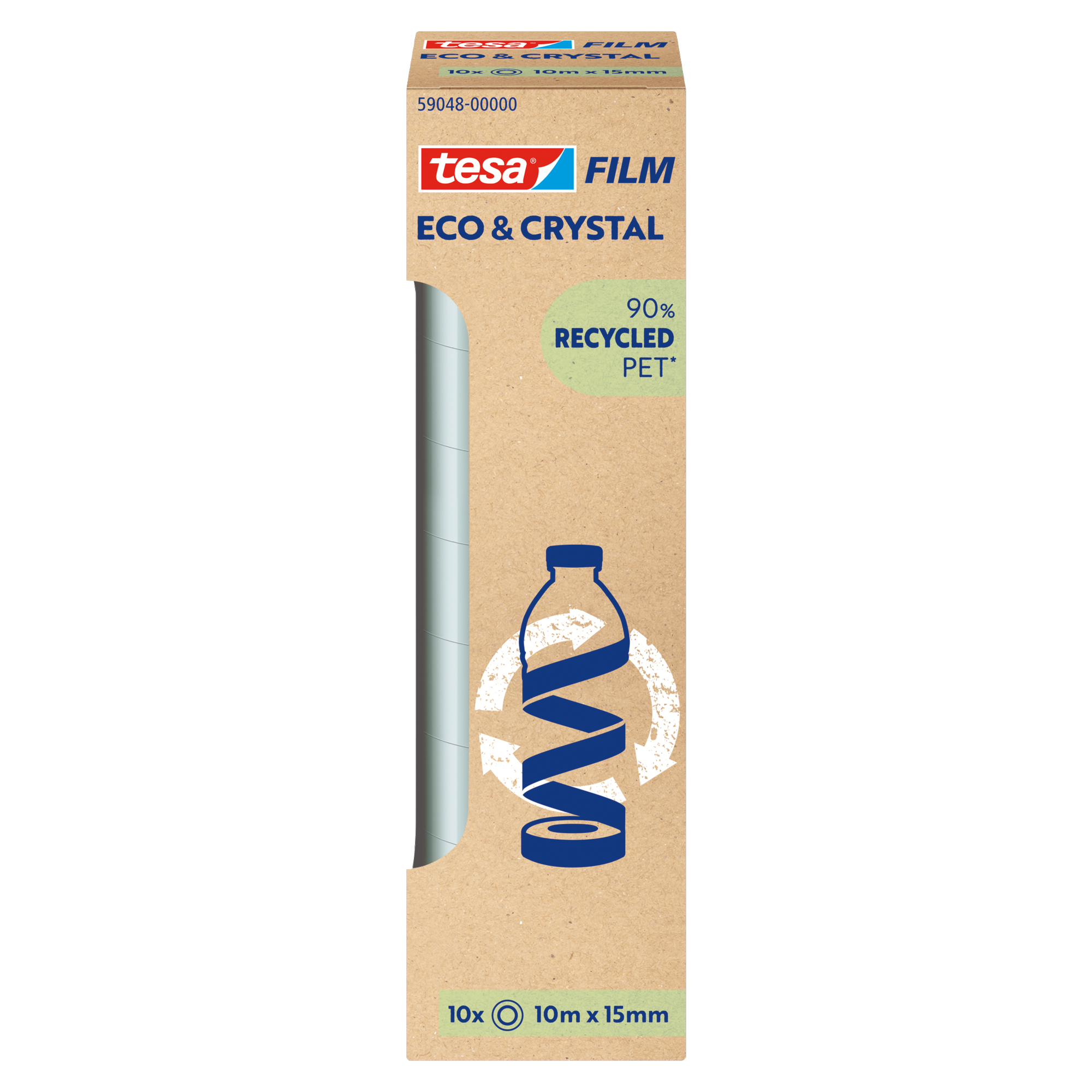 tesa® Klebefilm Eco & Crystal 15 mm x 10 m (B x L) einseitig klebend ohne Lösungsmittel Acrylat transparent 10 St./Pack.