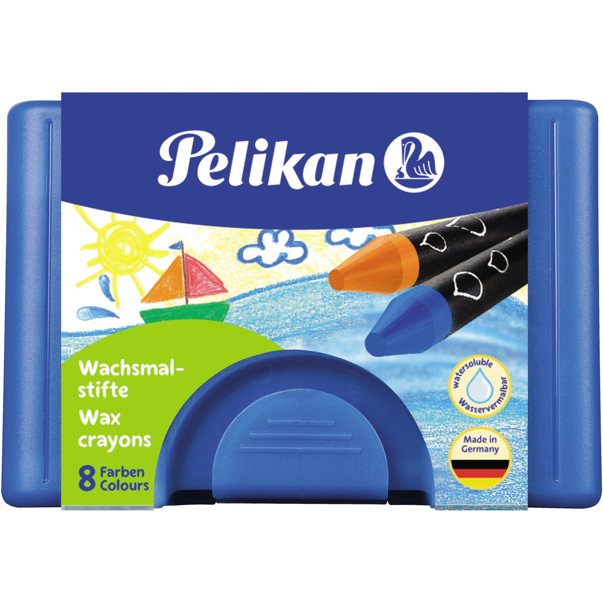 Pelikan Wachsmalstift 1,2 x 7,9 cm (Ø x L) farbig sortiert 8 St./Pack.