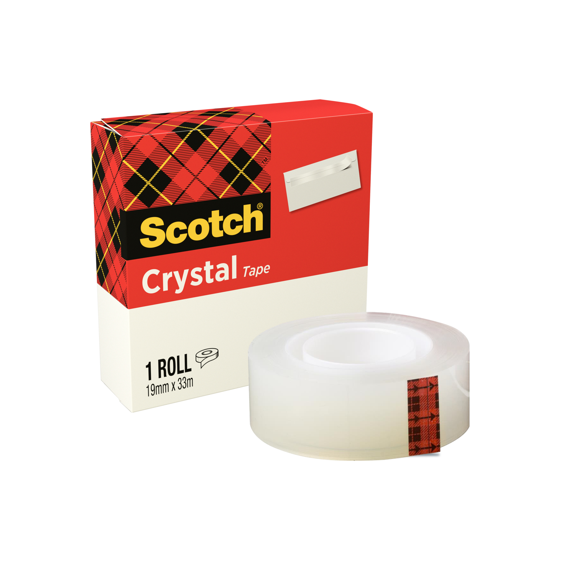 Scotch® Klebefilm Crystal 19 mm x 33 m (B x L) einseitig klebend mit Lösungsmittel Acrylat transparent