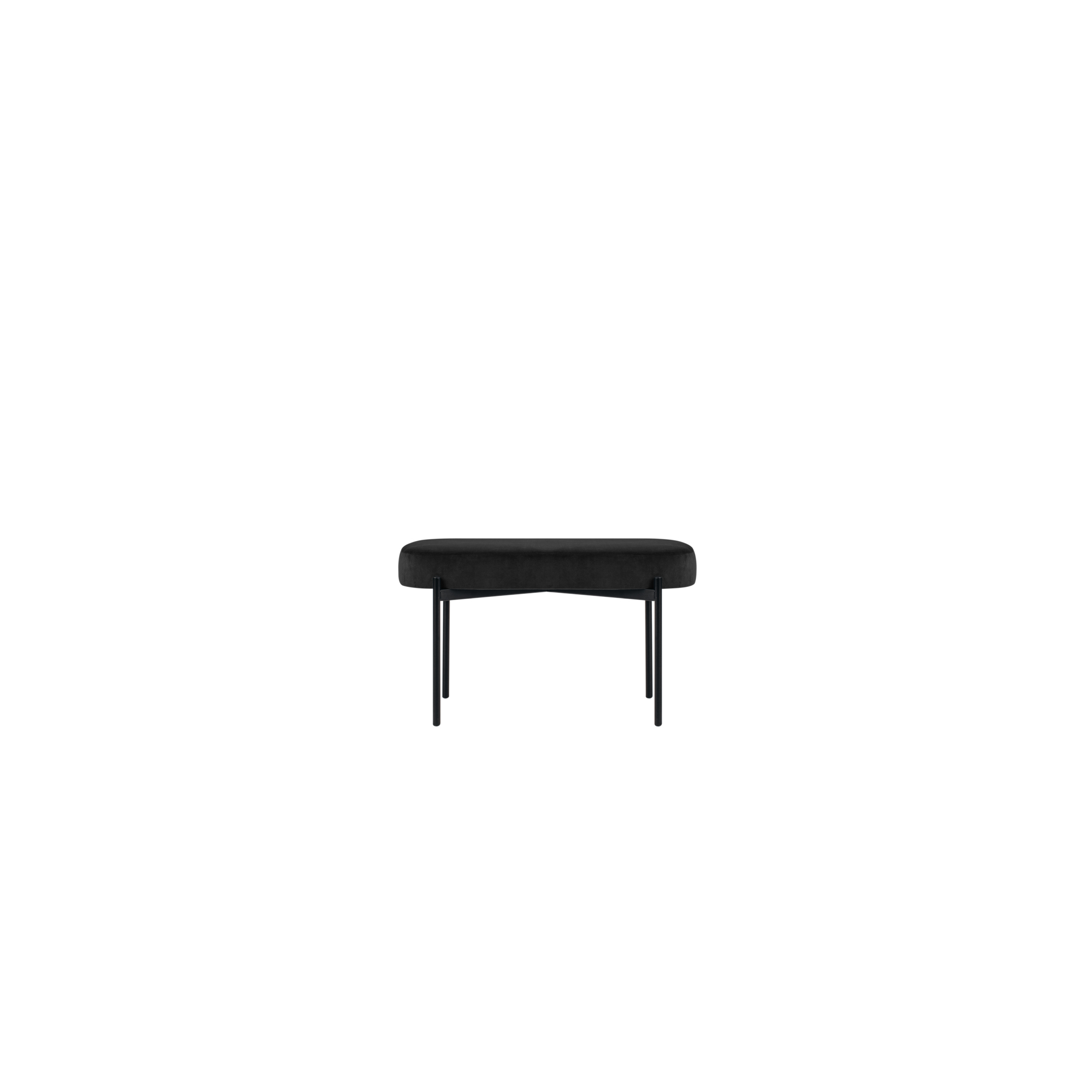 Paperflow Sitzbank GAIA 79 x 45,5 x 42 cm (B x H x T) Werkstoff des Bezuges: Samt (100 % Polyester) Material der Sitzfläche: Spanplatte schwarz