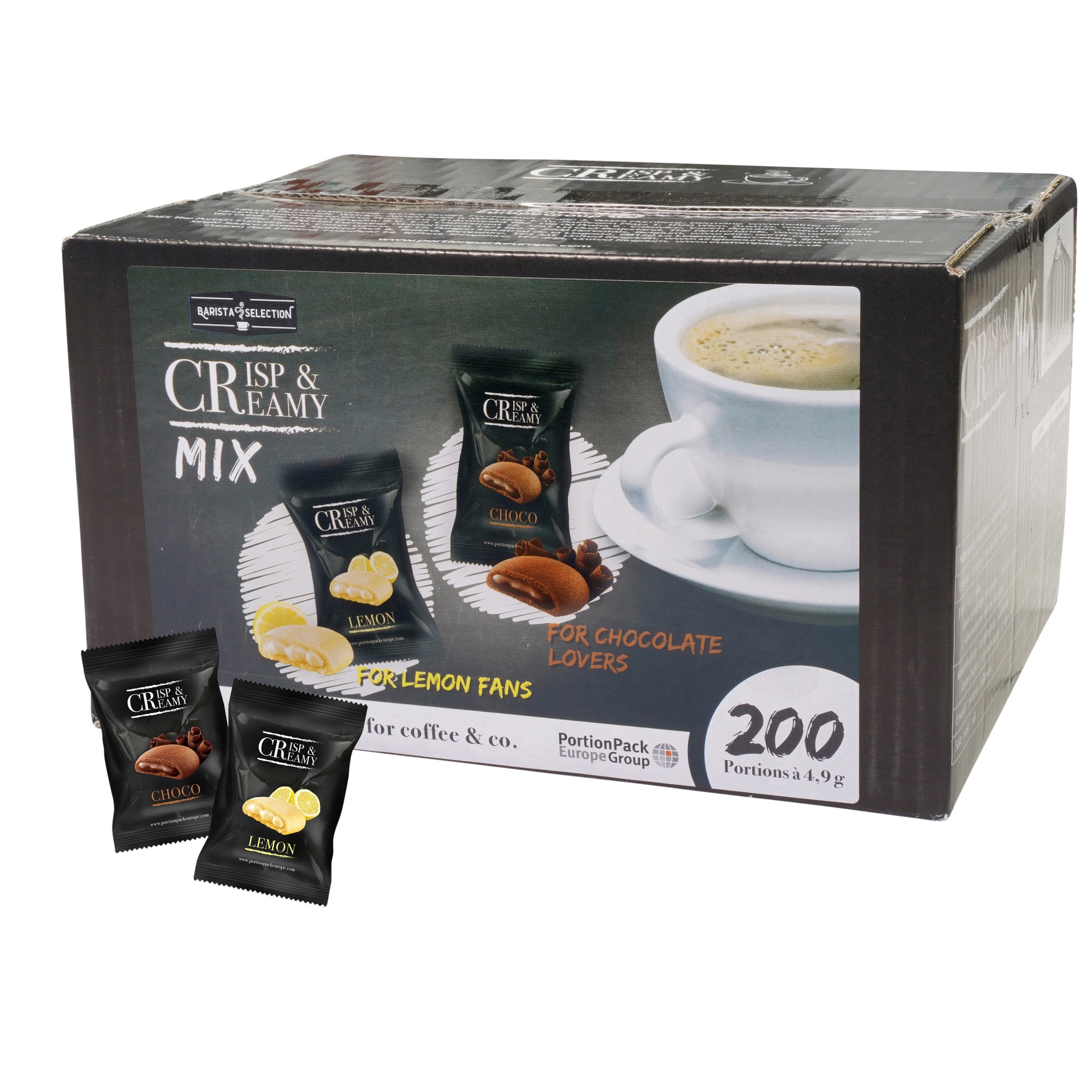 Gebäck Crisp & Creamy Mix Zitrone, Schoko 200 x 4,94 g/Pack.
