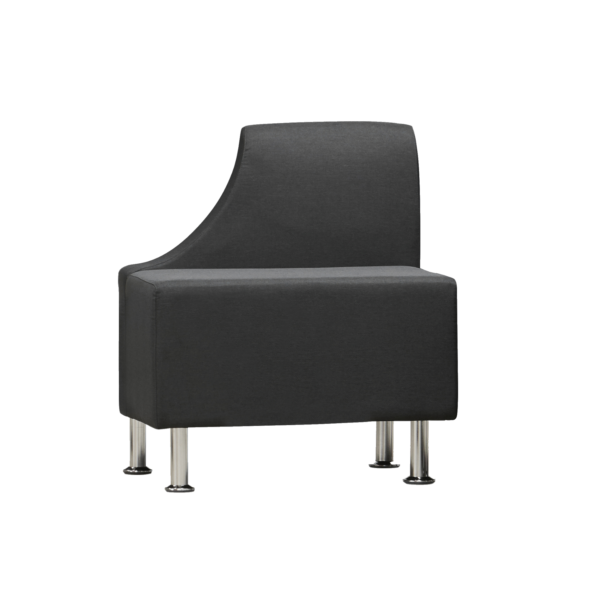 rocada Besprechungszone Be Soft Sessel rechts 760 x 660 x 660 mm (B x H x T) schwarz