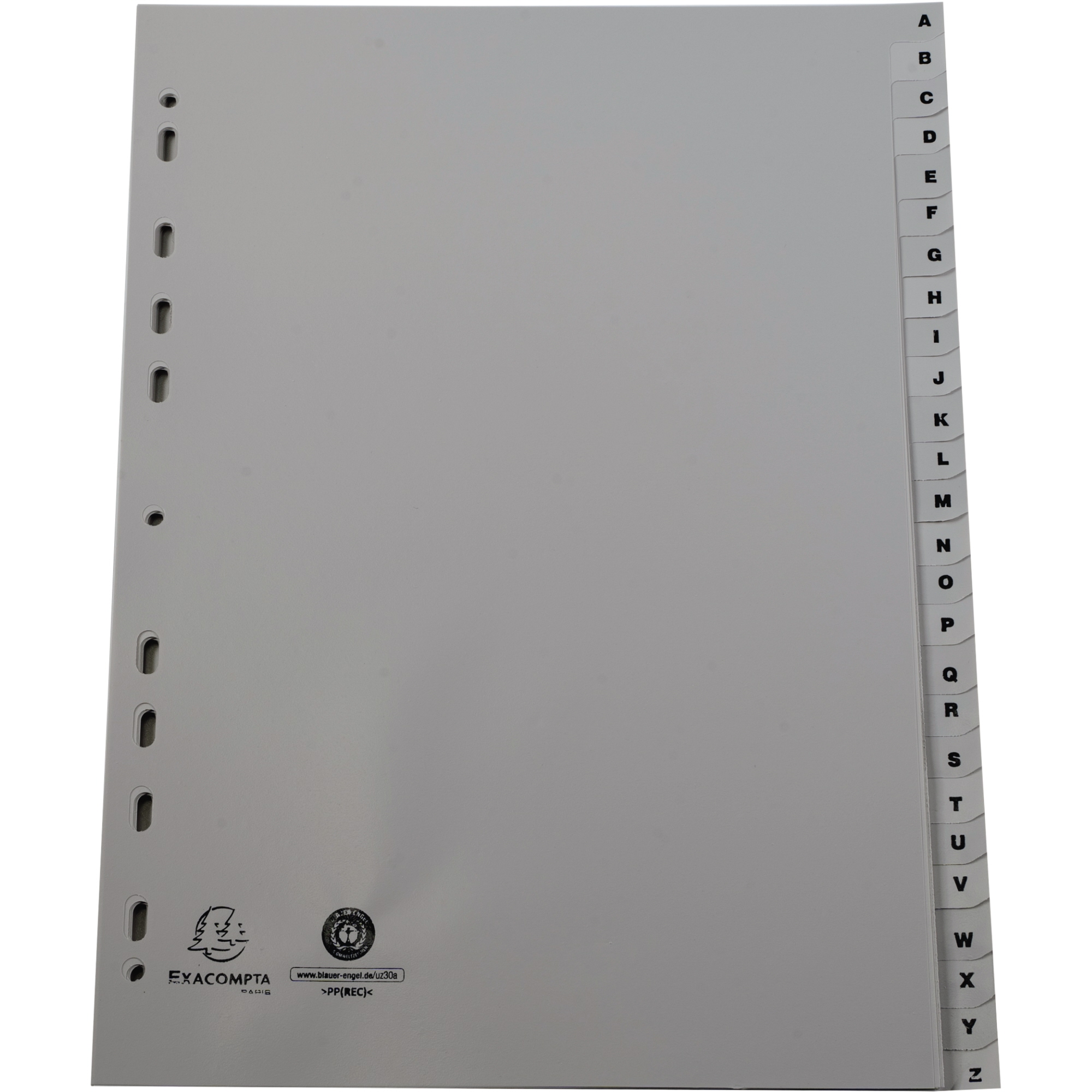 Exacompta A-Z Register Forever® DIN A4 Polypropylen grau 26 Registerblätter