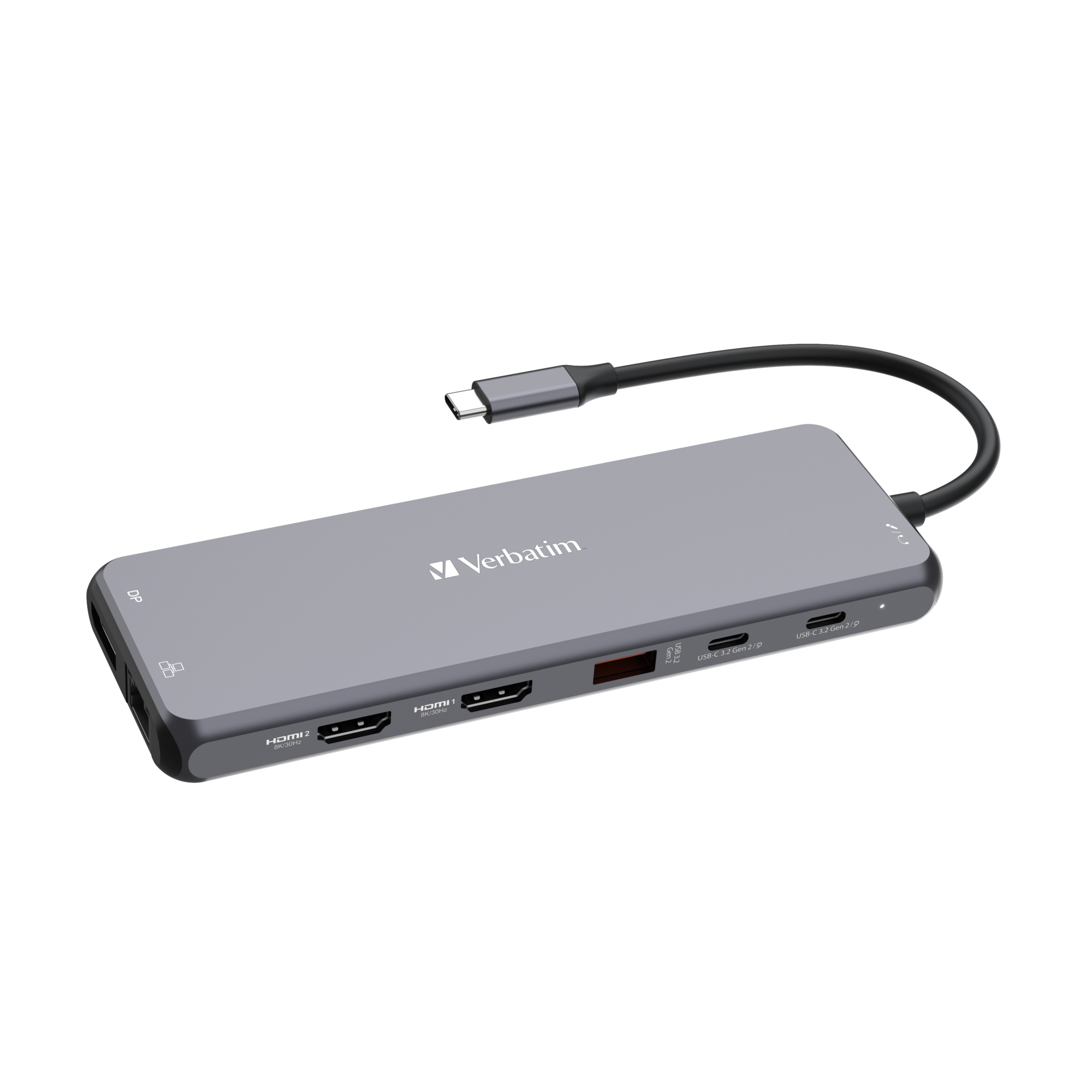 Verbatim USB-Hub CMH-13 USB-C grau/schwarz