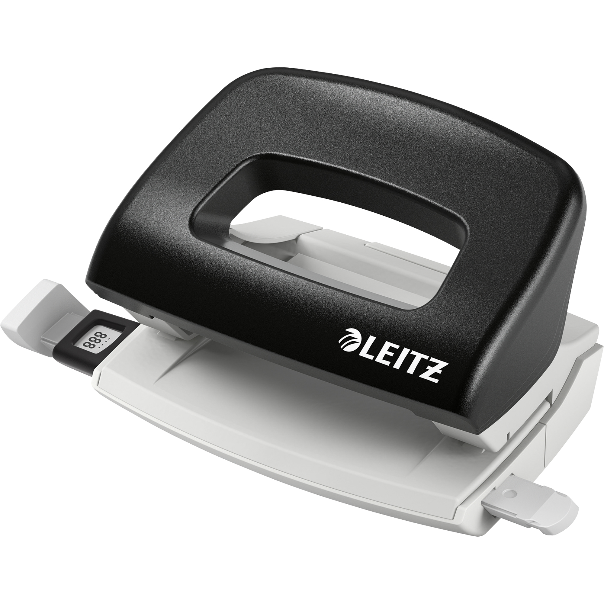 Leitz Locher New NeXXt 8cm 10 Bl. (80 g/m²) mit Anschlagschiene schwarz