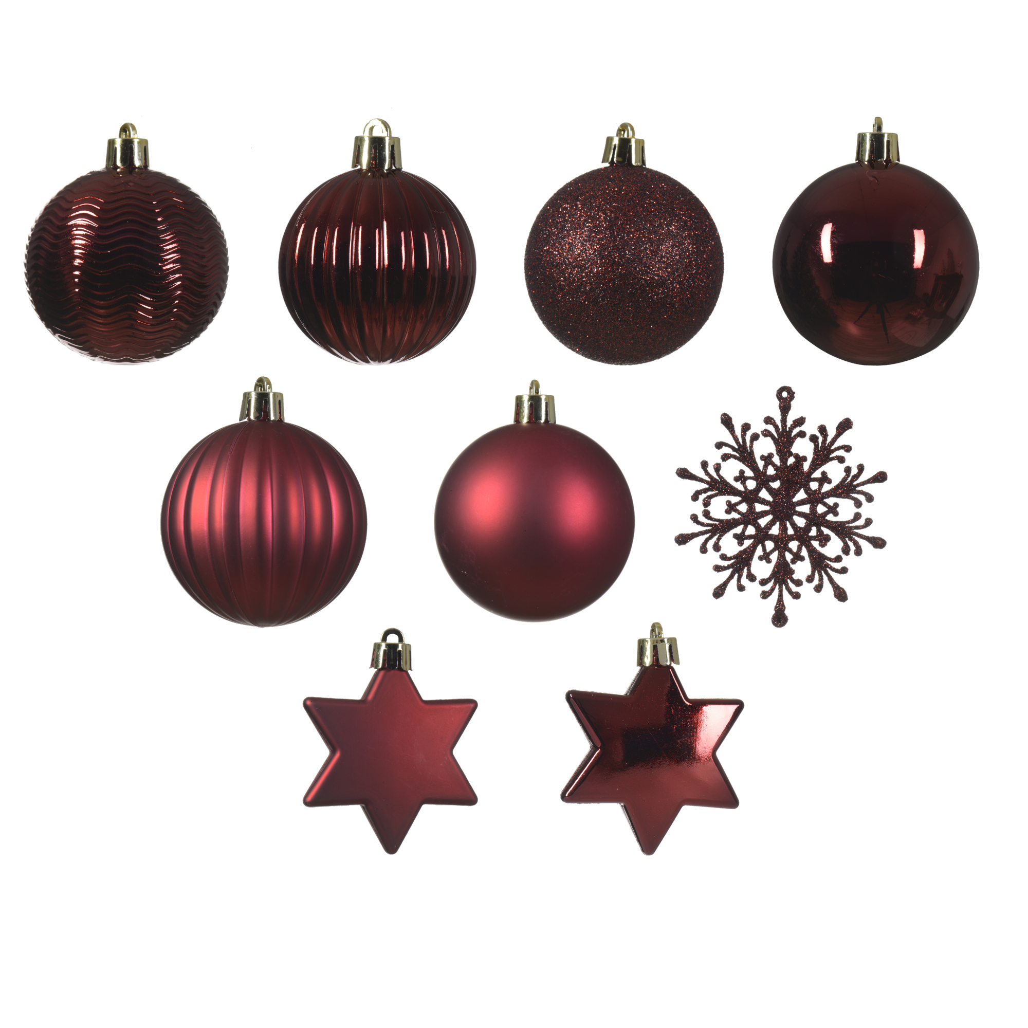 Christbaumschmuck Mix Material: Kunststoff Farbe: rot 40 St./Pack.