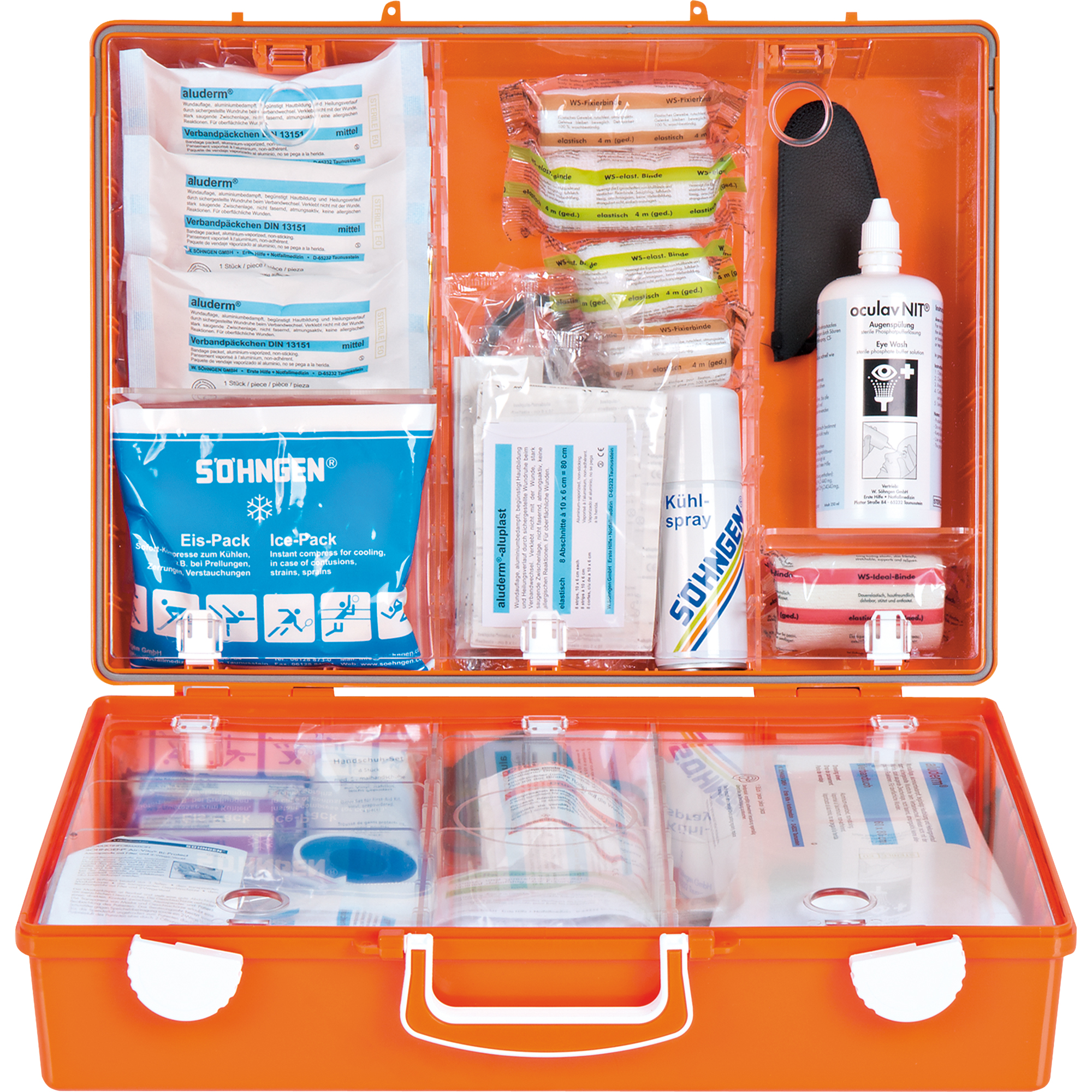 SÖHNGEN® Erste Hilfe Koffer SPEZIAL ca. 40 x 30 x 15 cm (B x H x T) DIN 13157 orange