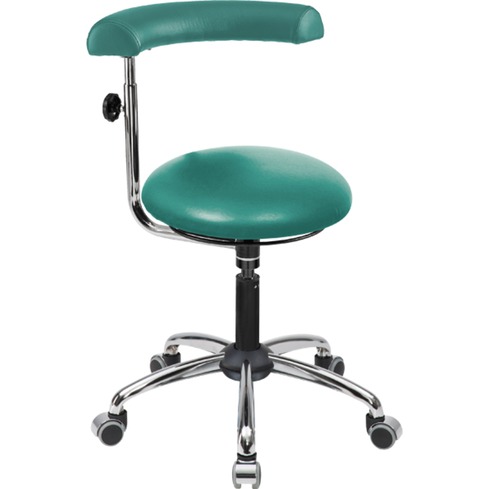meychair Sitzhocker A20 Rundsitz Farbe der Sitzfläche: türkis Farbe des Fußkreuzes: chrom