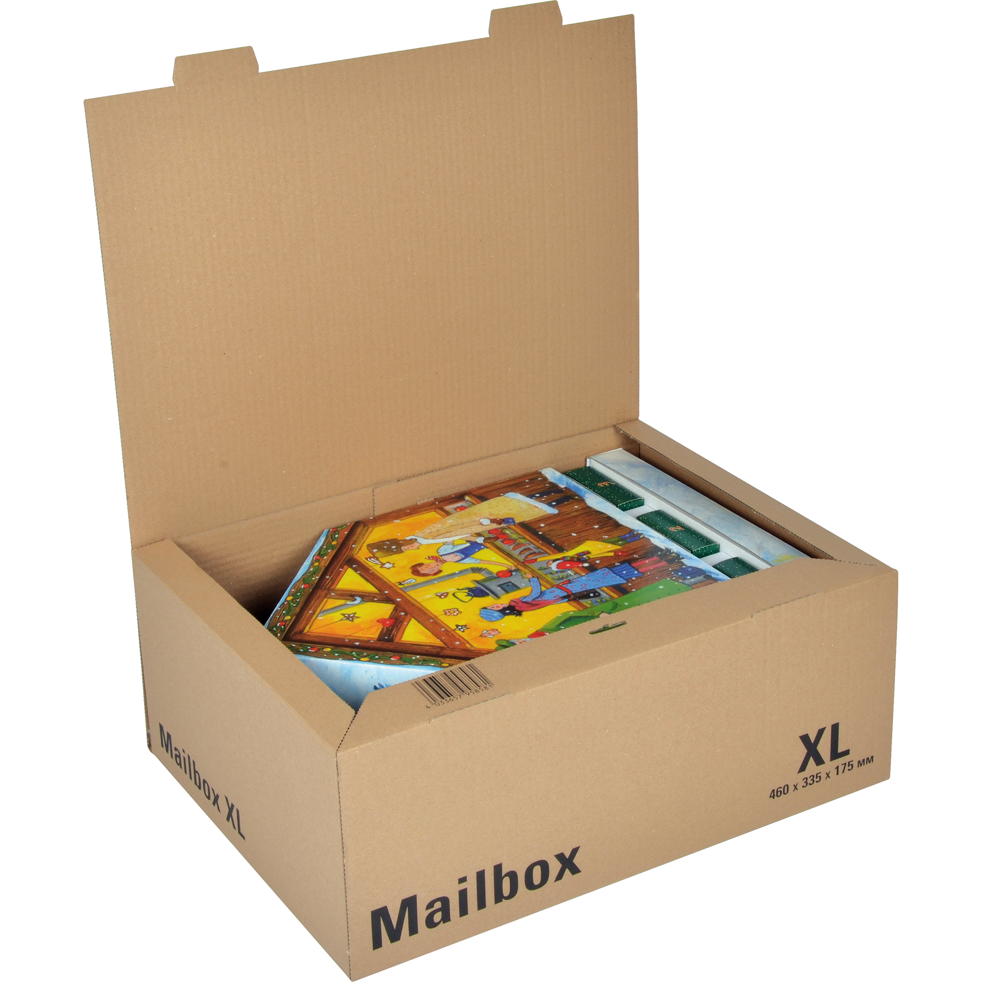 ColomPac® Versandkarton Mailbox XL Innenmaße: 46 x 17,5 x 33,5 cm (B x H x T) Außenmaße: 46,5 x 18,4 x 34,9 cm (B x H x T) Wellpappe 1-wellig braun