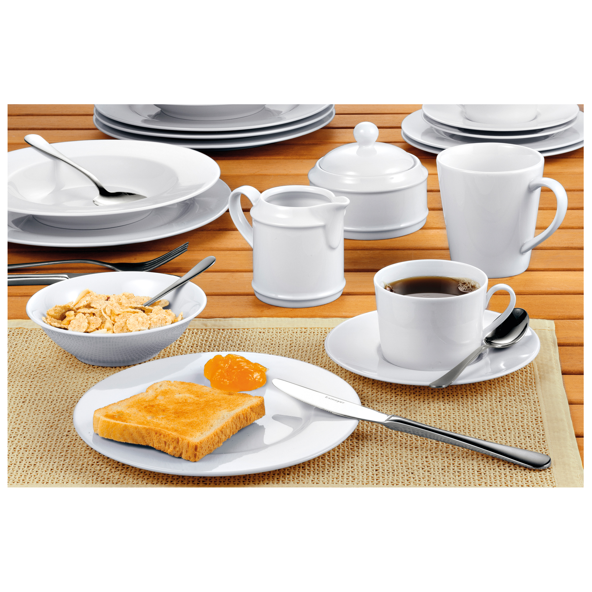 Esmeyer® Speiseteller Heike Mehrweg 25cm weiß 6 St./Pack.