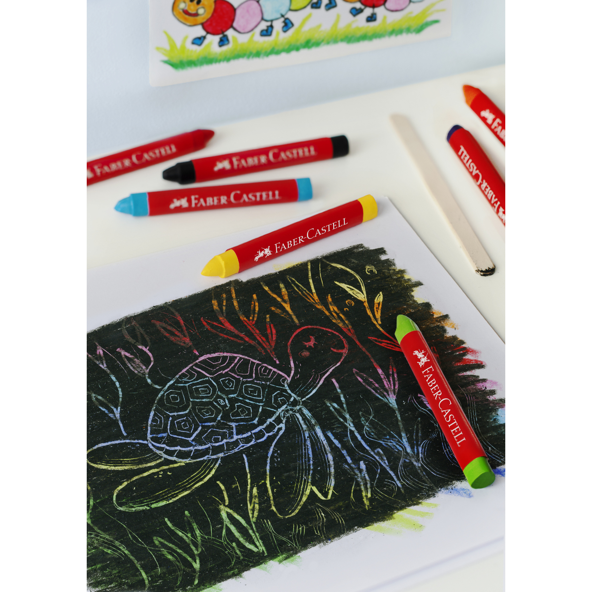 Faber-Castell Wachsmalstift Jumbo 2 x 12 cm (Ø x L) farbig sortiert 12 St./Pack.