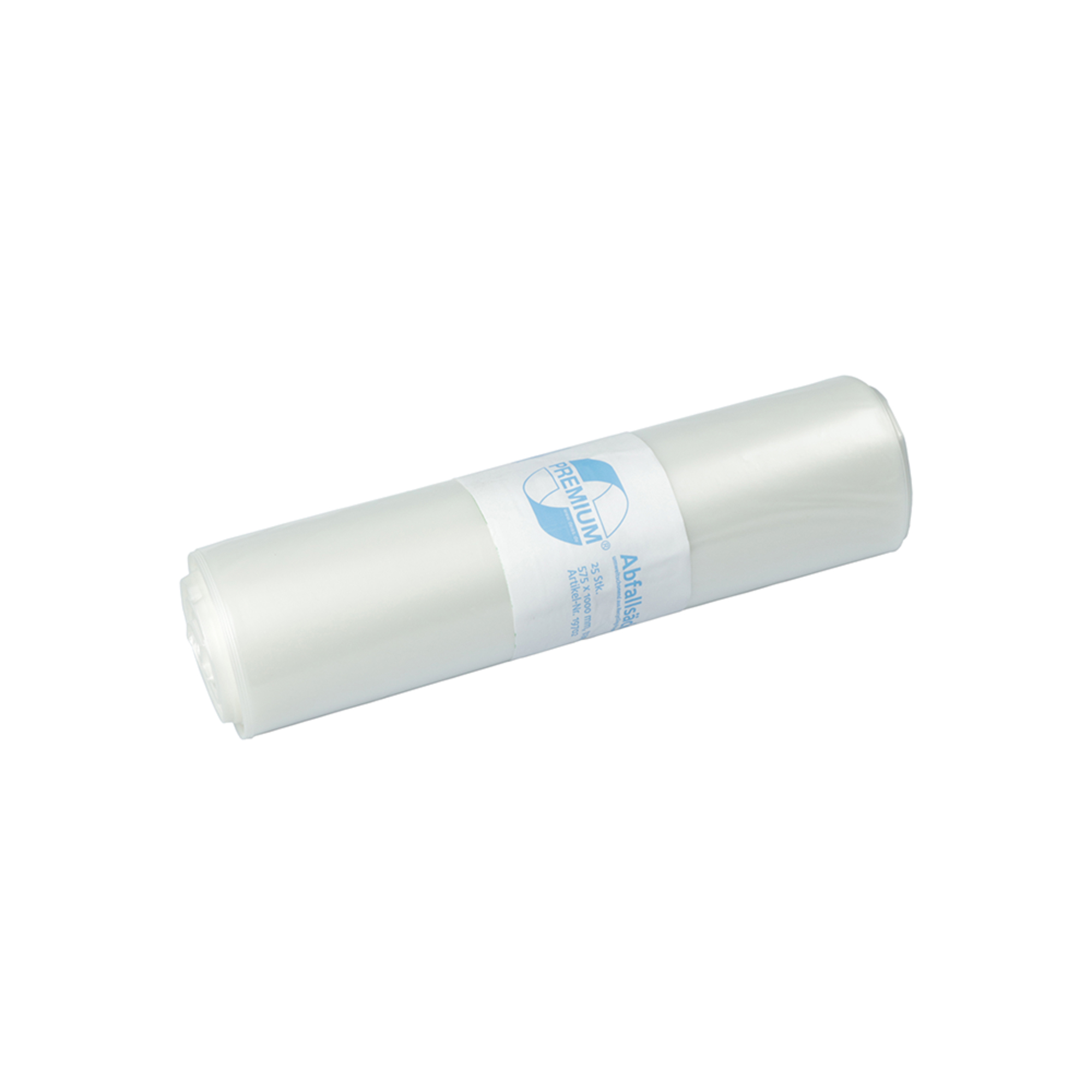 PREMIUM Müllbeutel Typ 60 57,5 x 100 cm (B x H) 40µm 70l LDPE, 99 % recycelt transparent 25 St./Pack.
