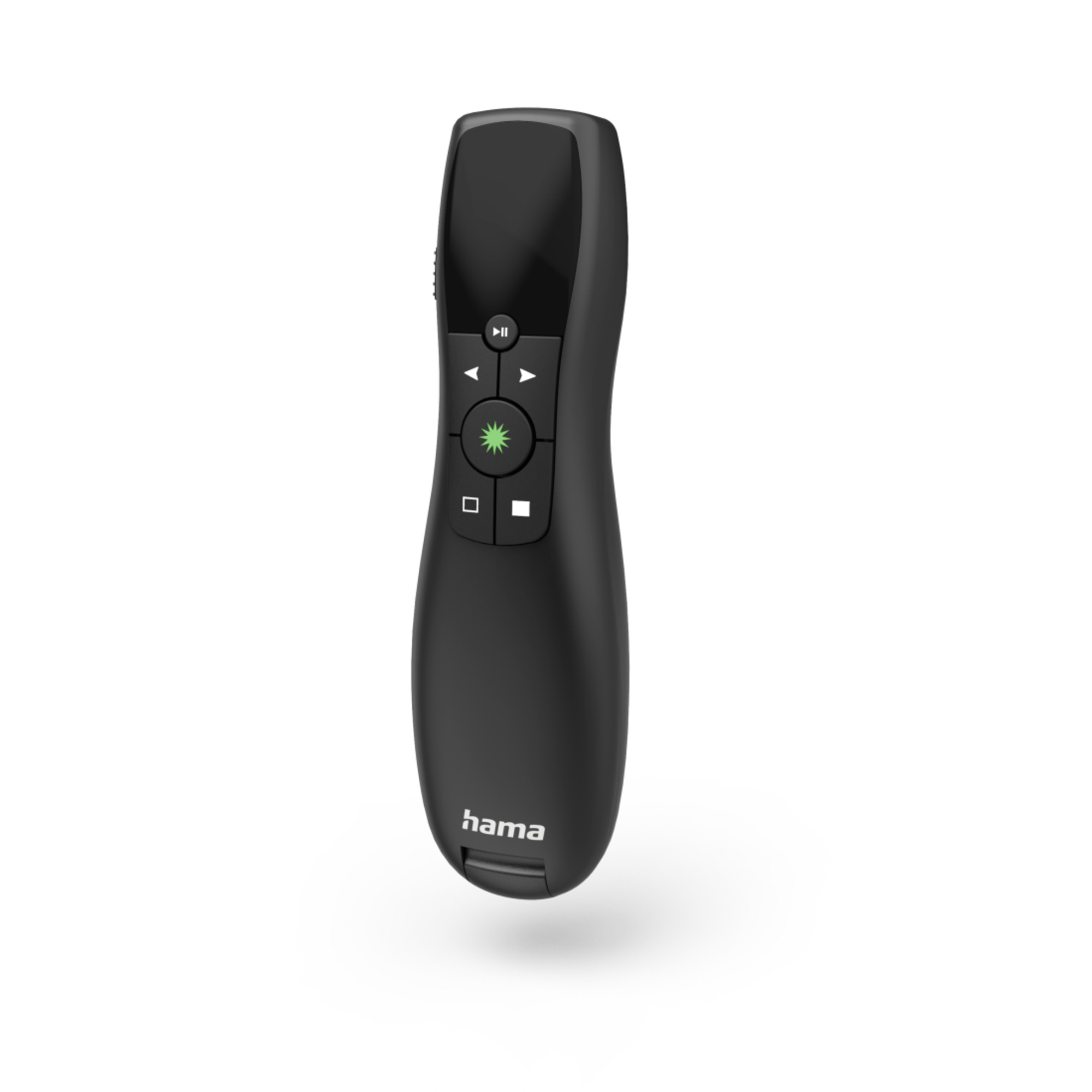 Hama Wireless Presenter Greenlight-Pointer 38 x 30 x 135 mm (B x H x T) Laserpointer: 50 m, Empfang: 20m schwarz