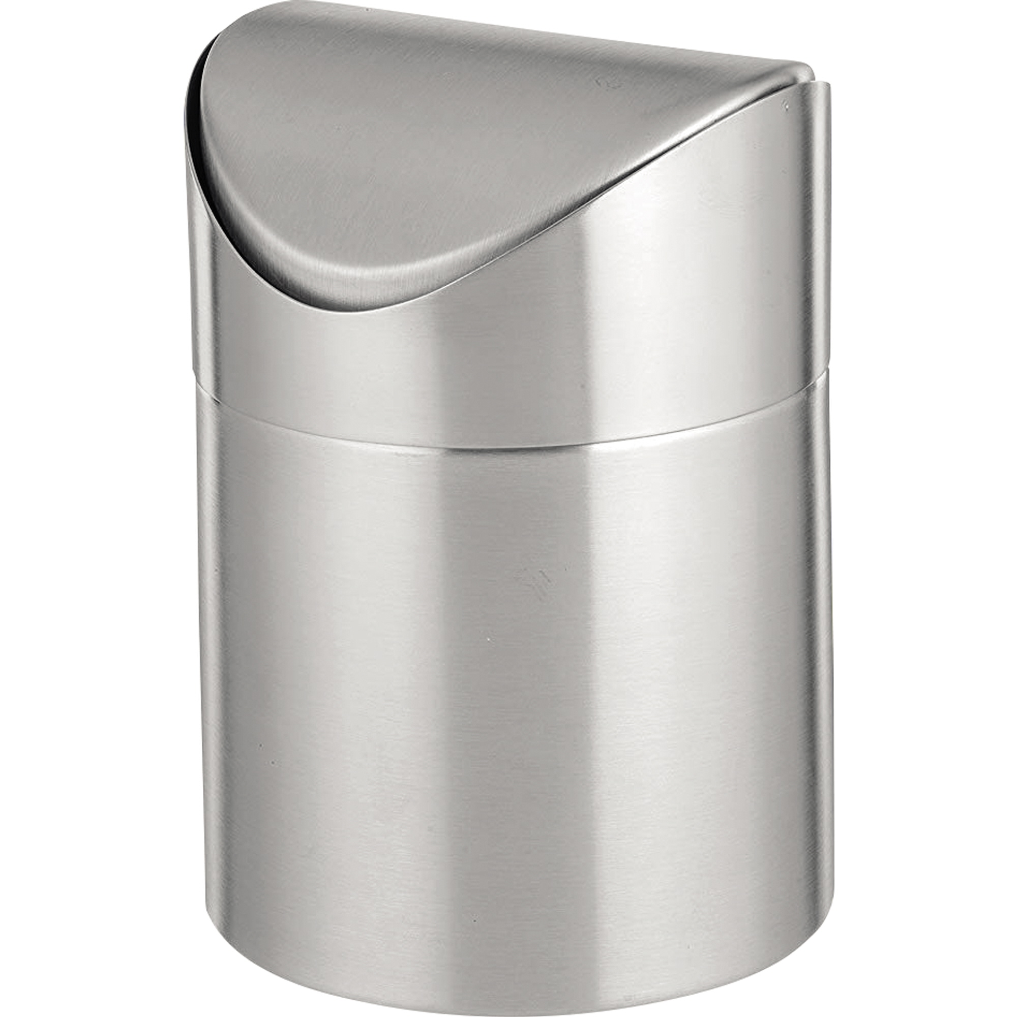 Esmeyer® Tischabfallbehälter SWING rund 12 x 16,5 cm (Ø x H) 1,2l Edelstahl 18/10 silber 1 Sortierfach