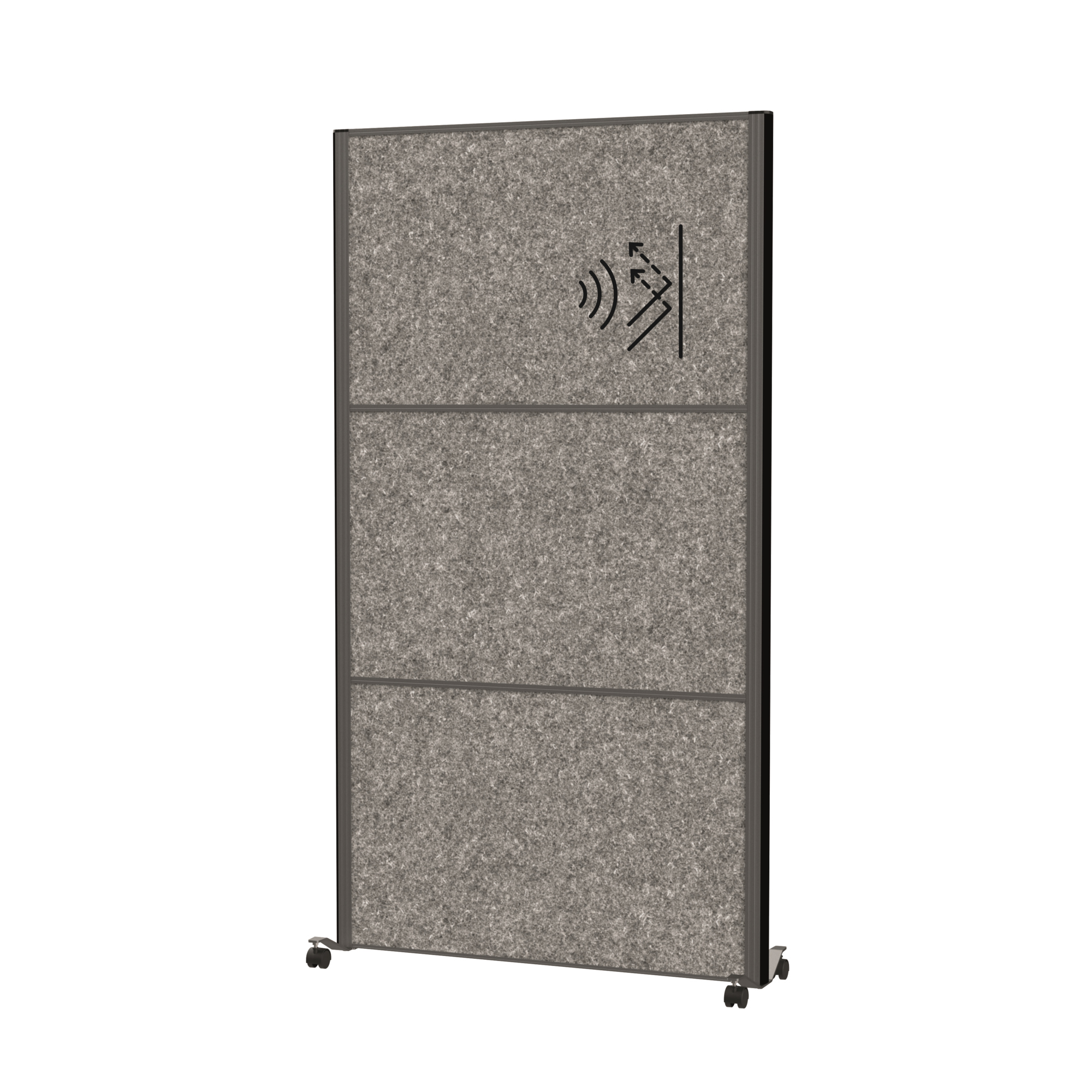 MAUL Stellwand MAULconnecto Uplight 100 x 182 cm (B x H) mit Leuchtmittel Zweibeinstativ 100 % PES-Fasern, 20 % recycelt dunkelgrau