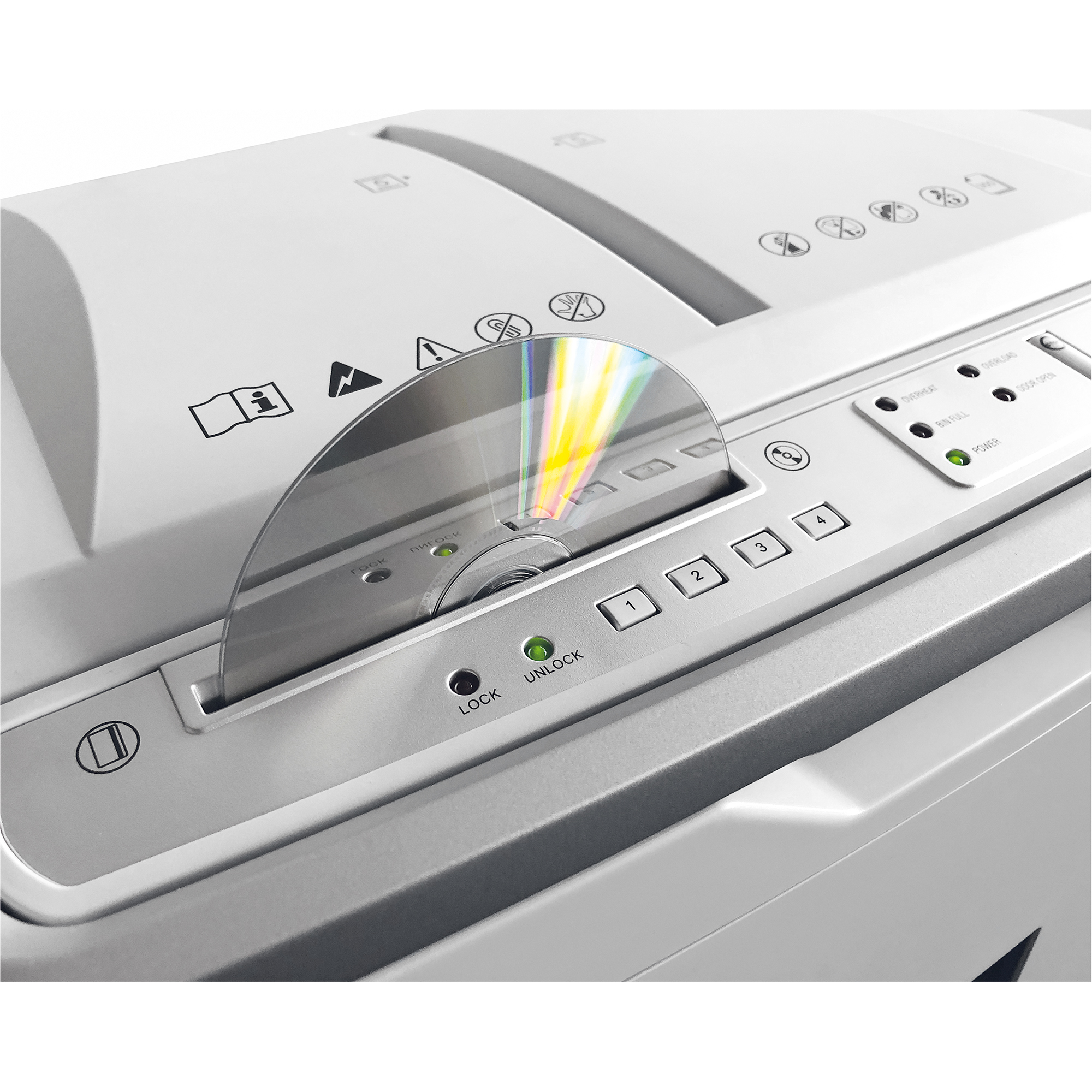 Shredcat Aktenvernichter SHREDCAT 8285 CC P-4 Papier, Heftklammern, Kreditkarten, CDs/DVDs Partikelschnitt 6 Bl. manuell, 350 Bl. automatisch hellgrau