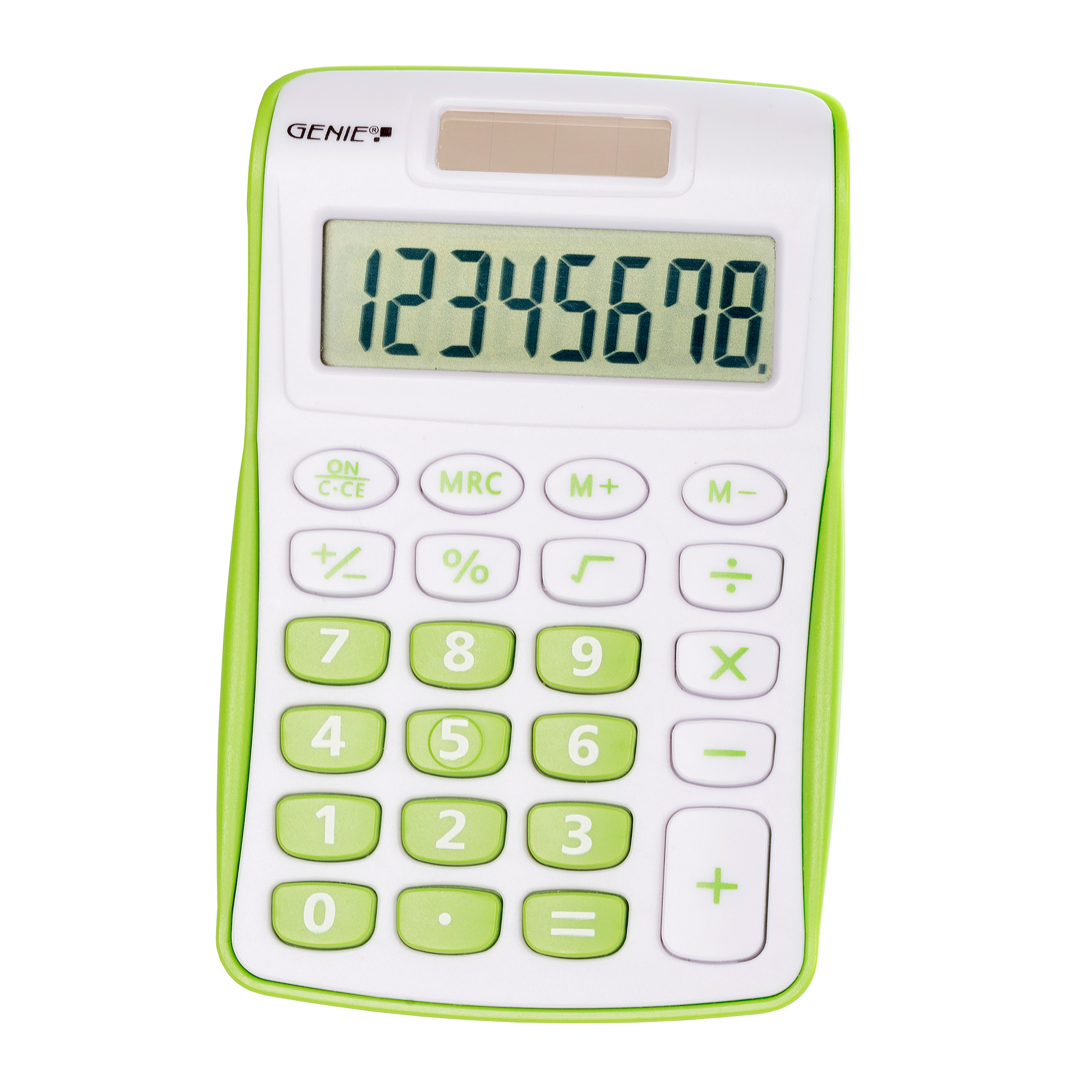 GENIE® Taschenrechner 120 G 1 x 8-stellig grün Batterie, Solar-Energie
