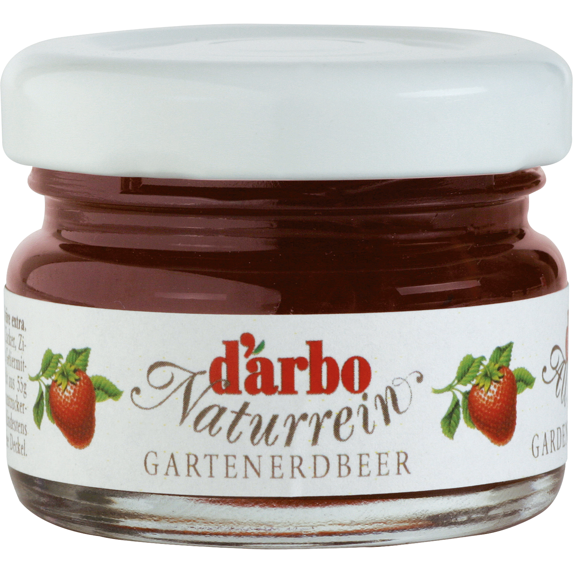 Darbo Brotaufstrich Konfitüre Erdbeere, Marille (Aprikose), Himbeere, Kirsche, Schwarze Johannisbeere Glas 60 x 28 g/Pack.